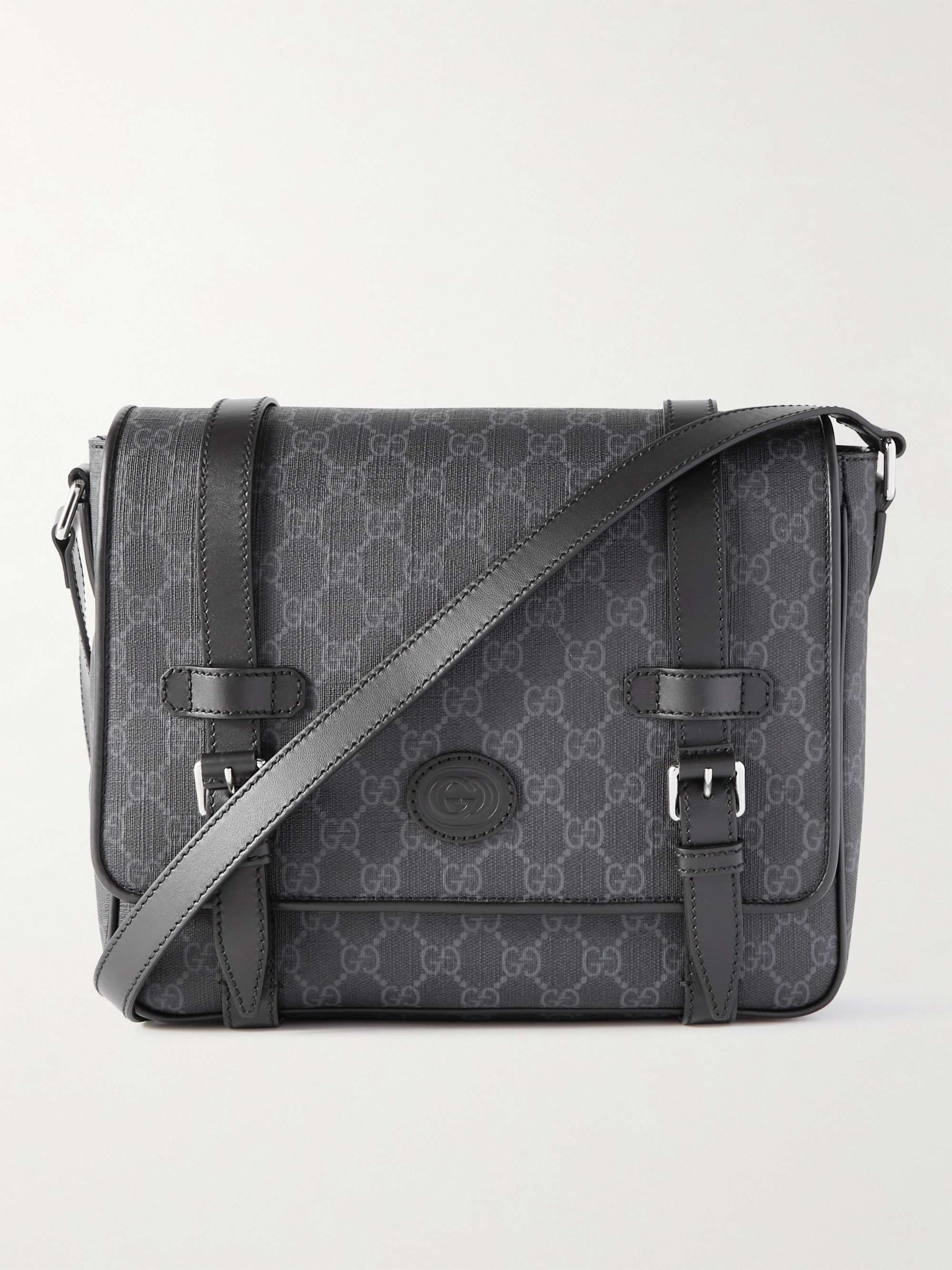 leather gucci messenger bag