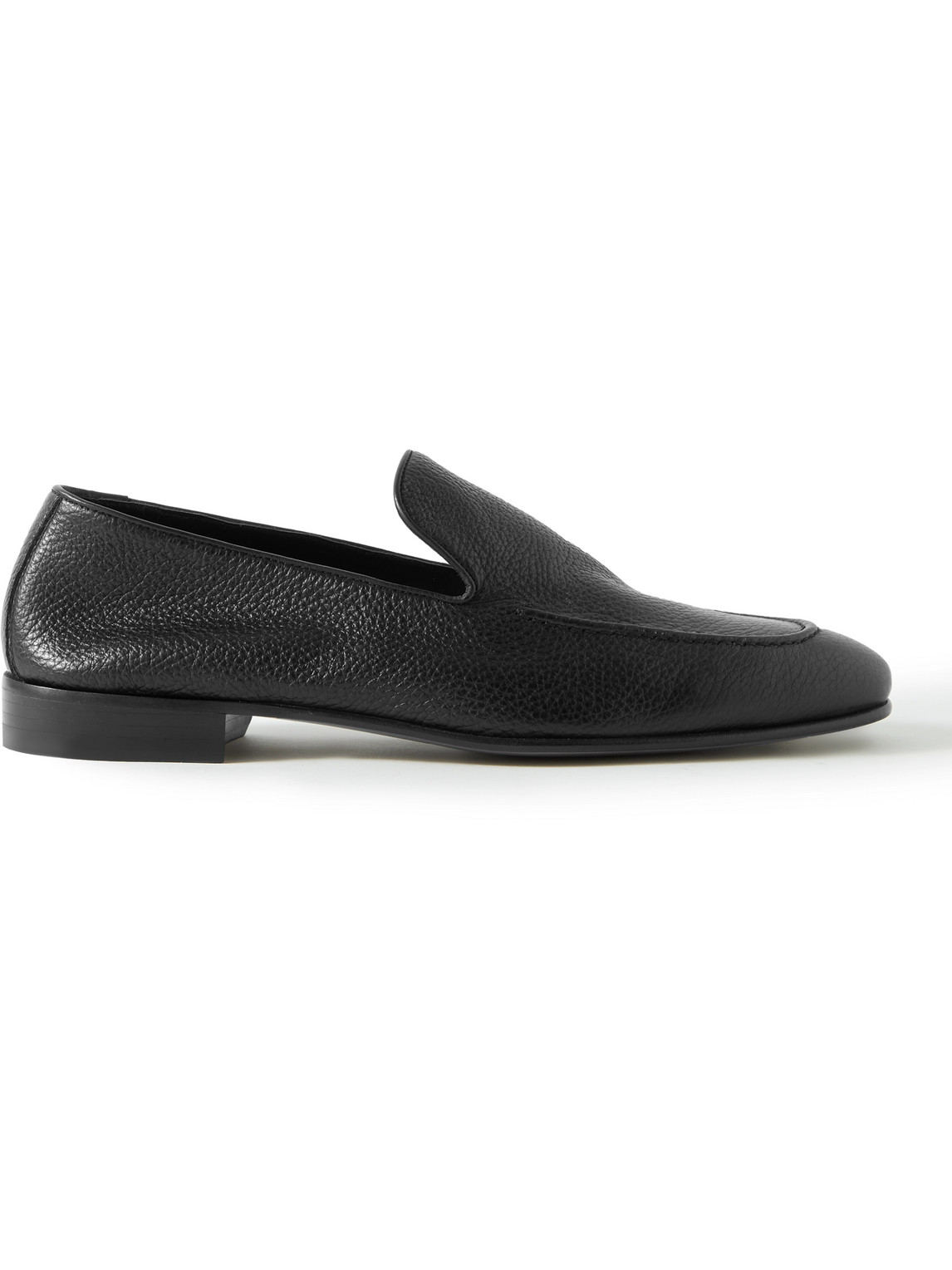 Manolo Blahnik Truro Full-grain Leather Loafers In Black