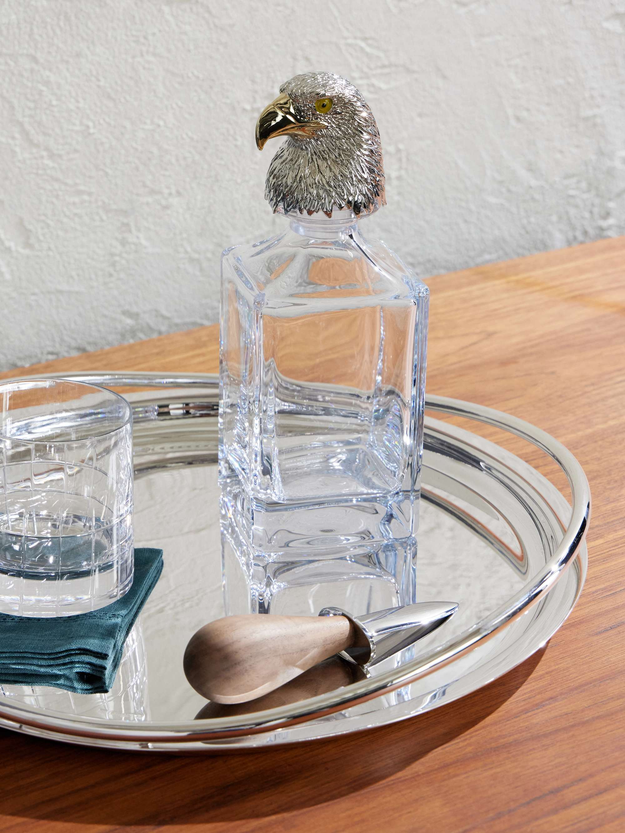 DEAKIN & FRANCIS Eagle Sterling Silver, Gold-Plated and Crystal Decanter