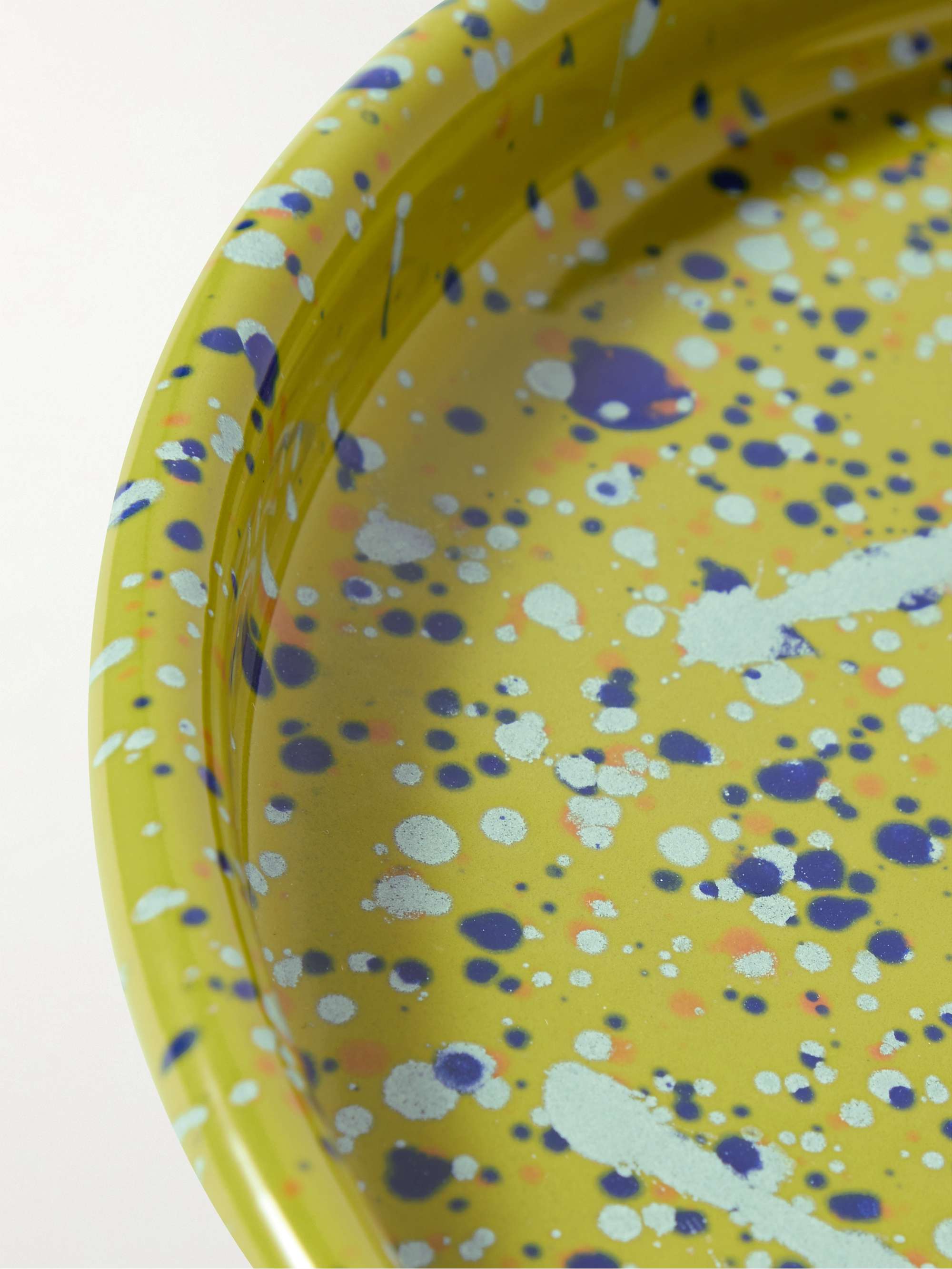BORNN Island Breeze Splattered Enamelware Serving Tray, 22cm