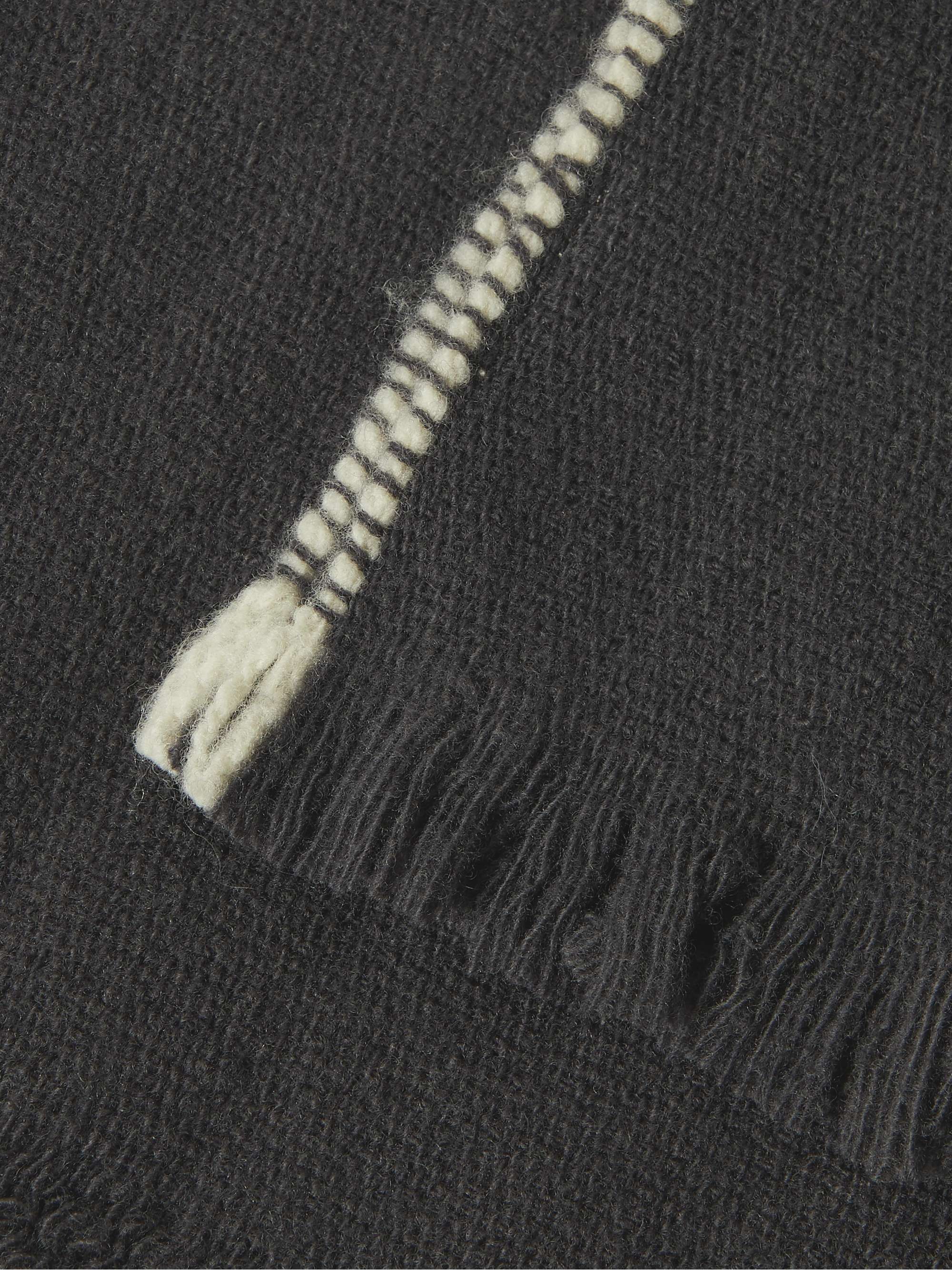 TOOGOOD Plough Fringed Striped Merino Wool Throw