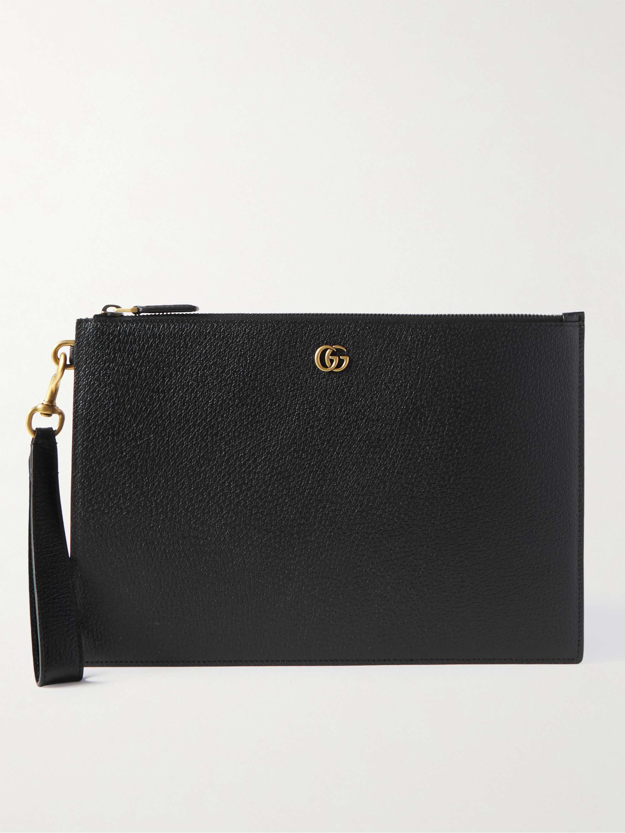 Gucci Monogram Patterned Pouch in Black for Men