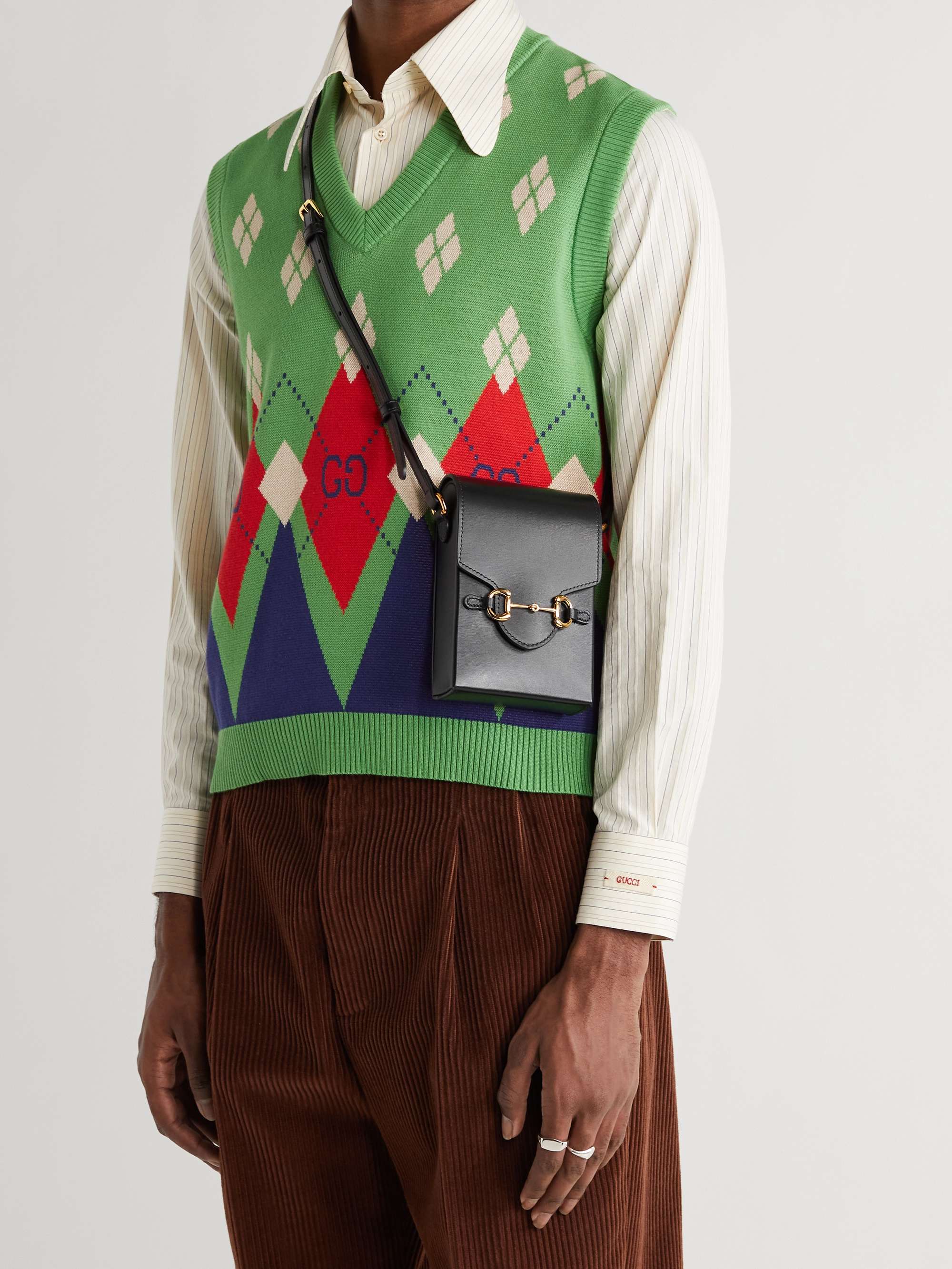 GUCCI 1955 Horsebit Leather Messenger Bag