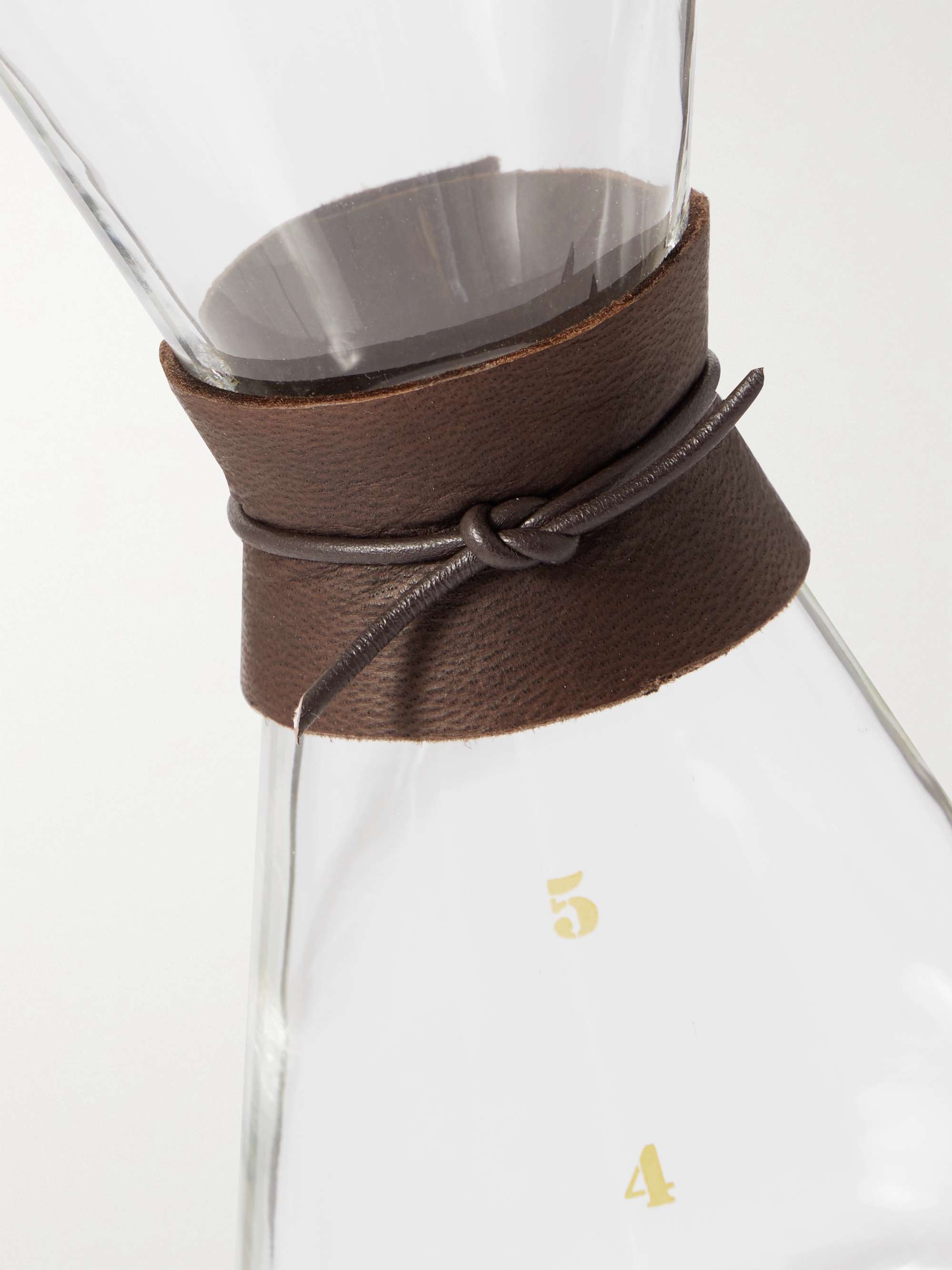 BY JAPAN + Koizumi Glass Minowa 2-Chome Glass and Leather Coffee Pot