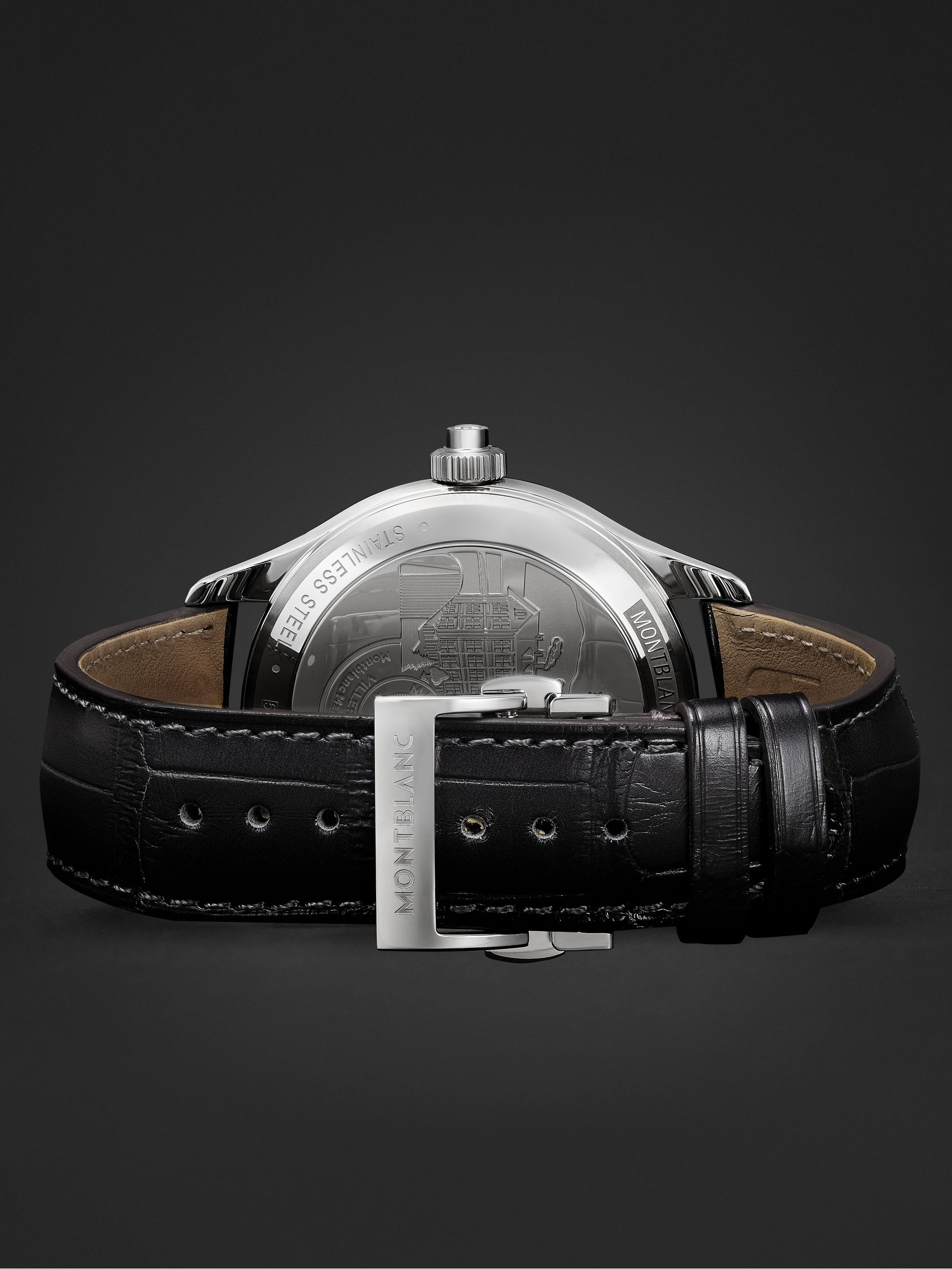 MONTBLANC Heritage Monopusher Automatic Chronograph 42mm Stainless Steel and Alligator Watch, Ref. No. 119951