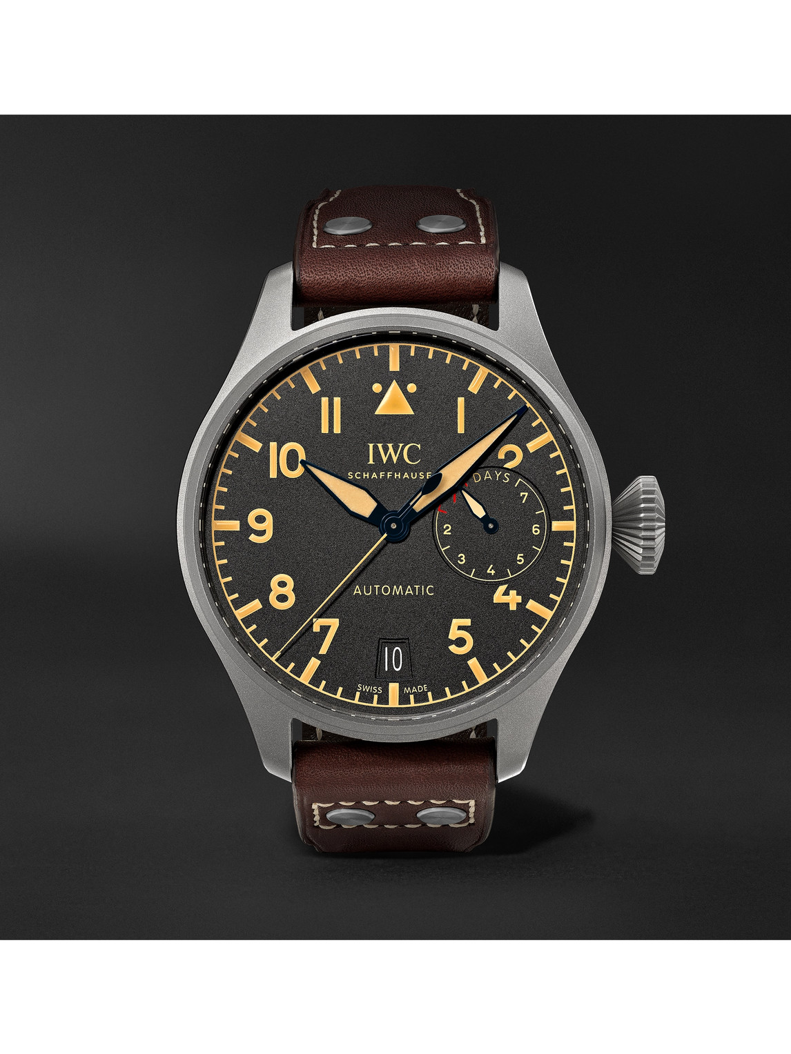 Big Pilot's Heritage Automatic 46.2mm Titanium and Leather Watch, Ref. No. IW501004