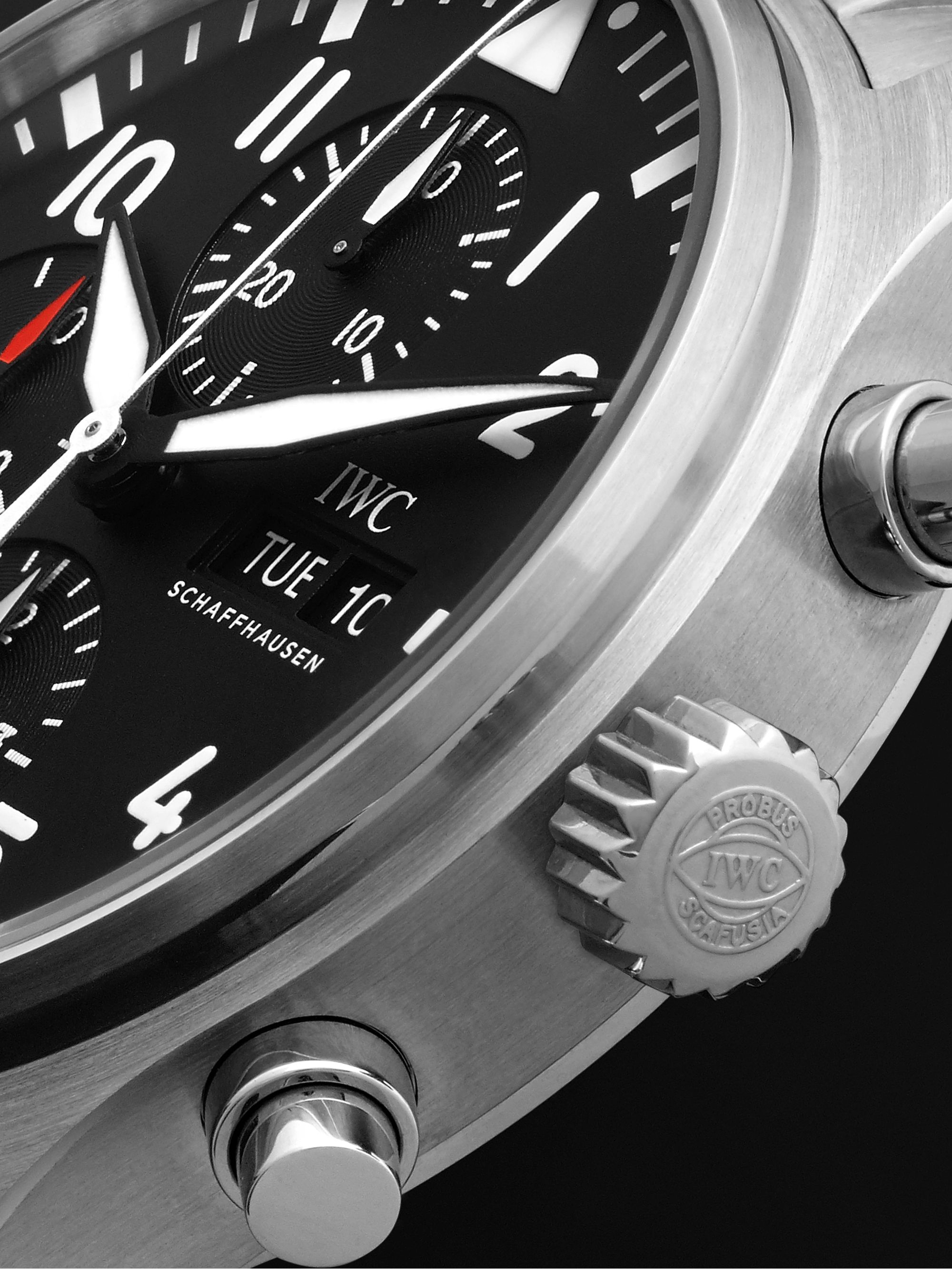 IWC SCHAFFHAUSEN Pilot's Automatic Chronograph 43mm Stainless Steel Watch, Ref. No. IW377710