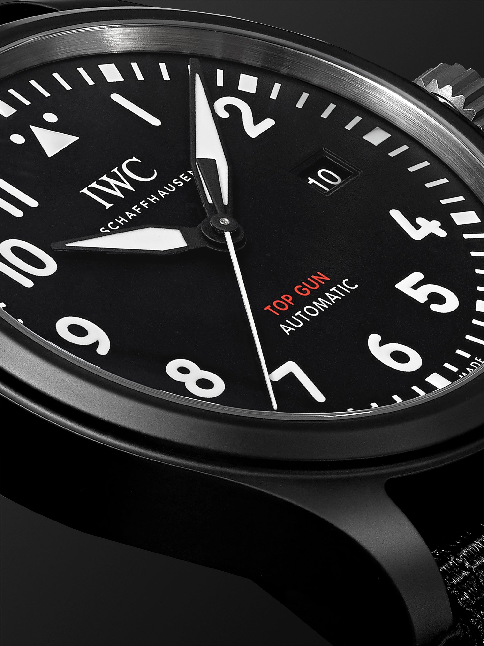 IWC SCHAFFHAUSEN Pilot's TOP GUN Automatic 41mm Ceramic And Textile Watch, Ref. No. IW326901