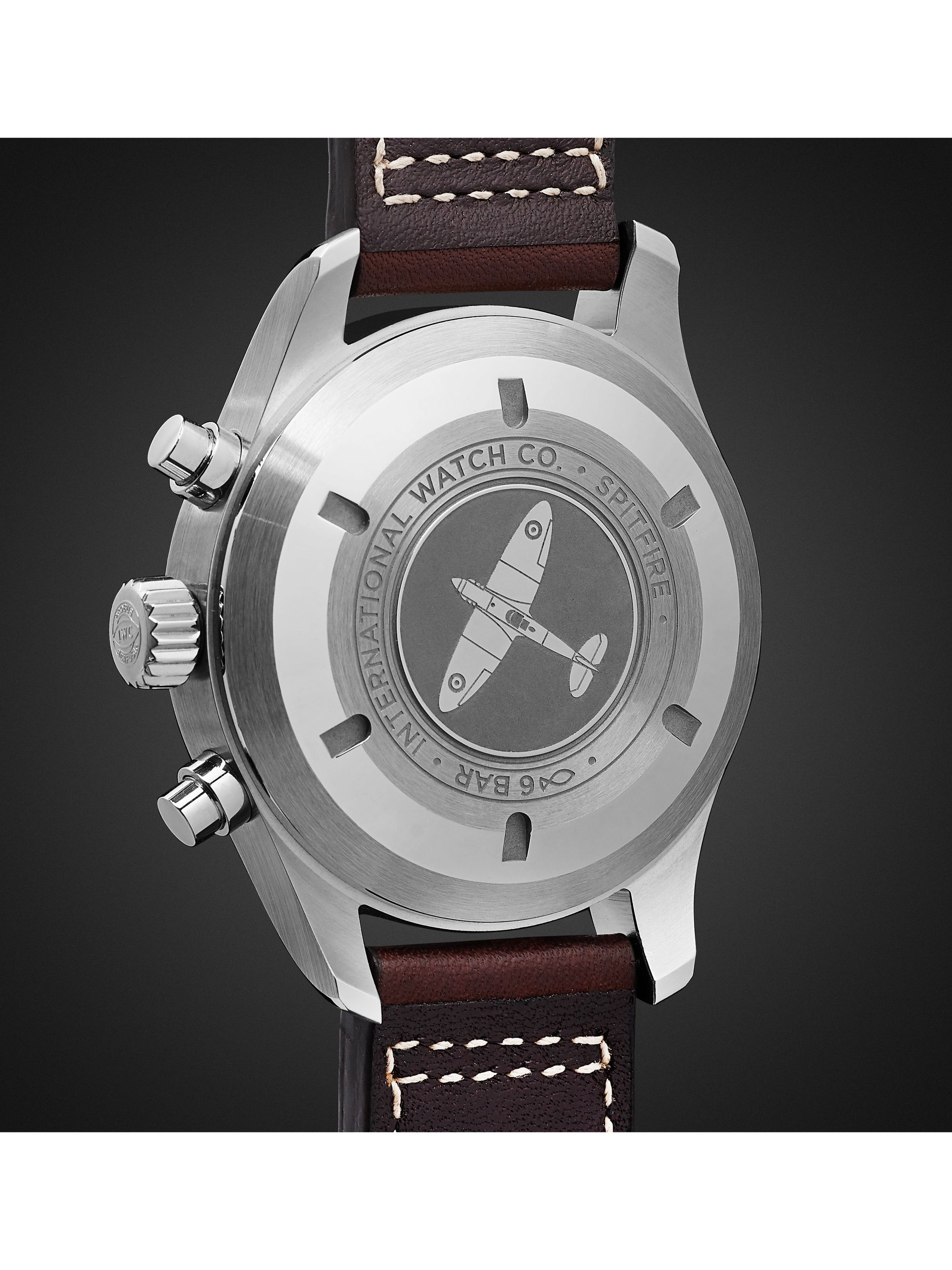 IWC SCHAFFHAUSEN Pilot's Spitfire Automatic Chronograph 41mm Stainless Steel and Leather Watch, Ref. No. IW387903