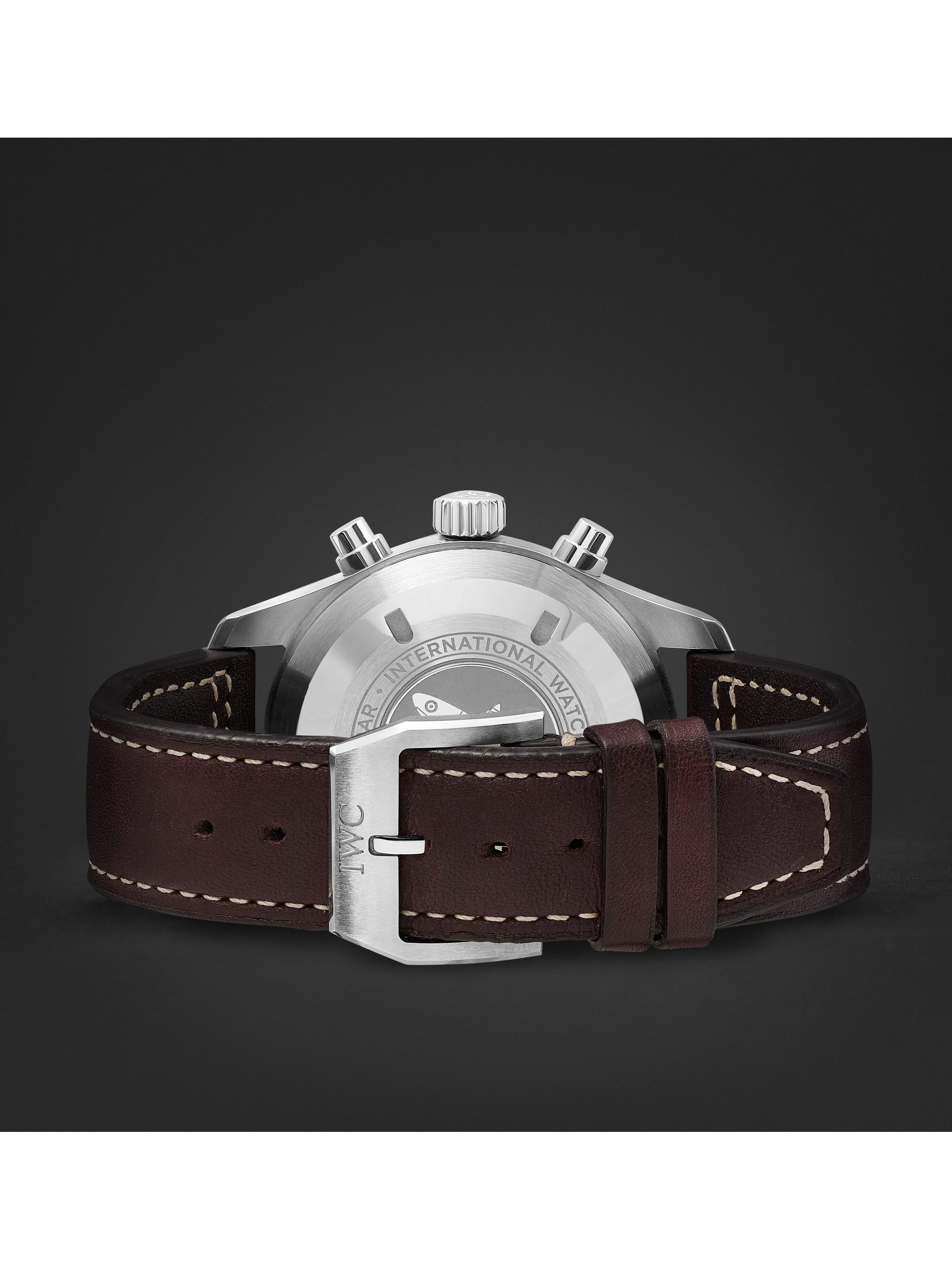 IWC SCHAFFHAUSEN Pilot's Spitfire Automatic Chronograph 41mm Stainless Steel and Leather Watch, Ref. No. IW387903