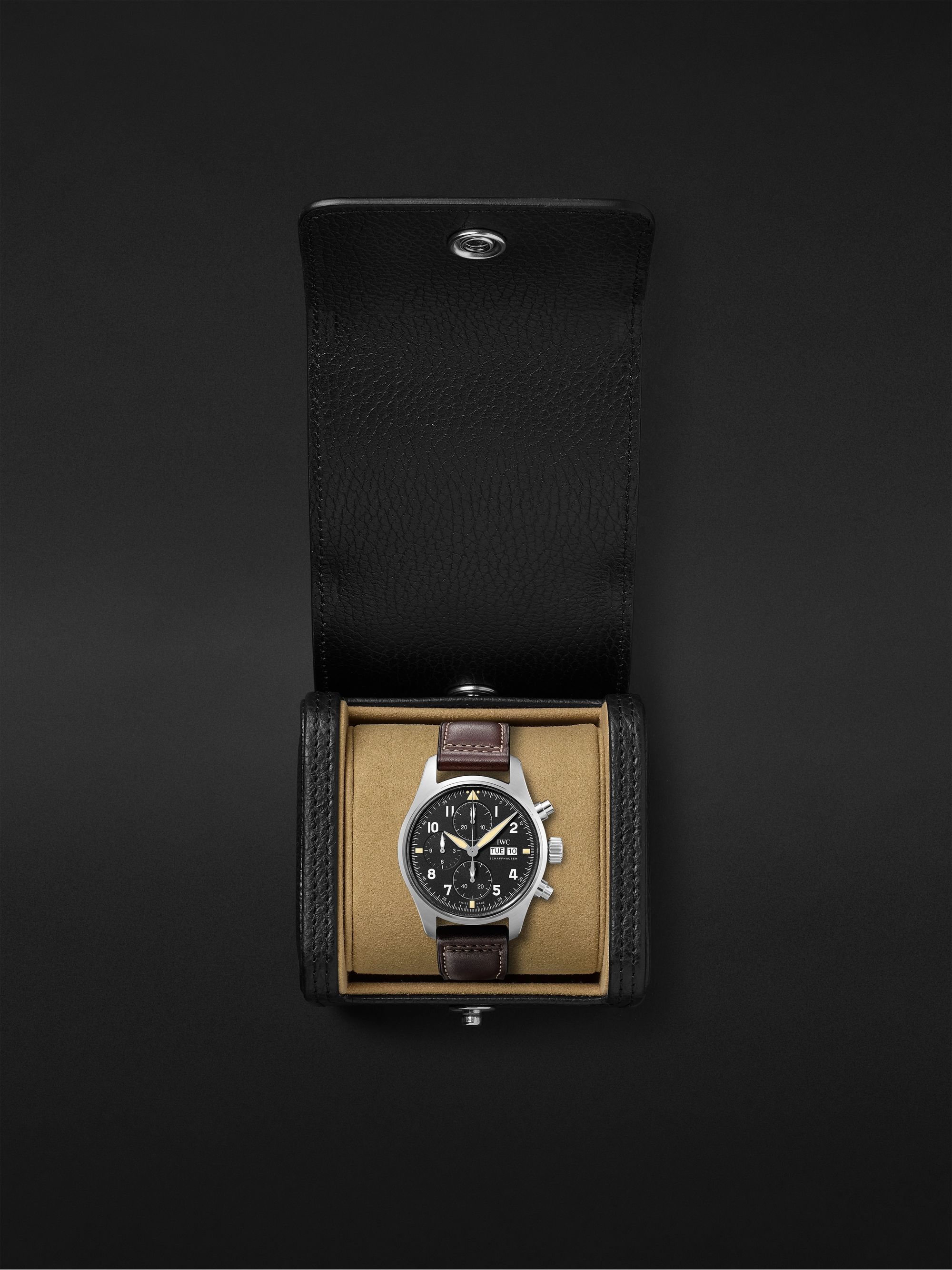 IWC SCHAFFHAUSEN Pilot's Spitfire Automatic Chronograph 41mm Stainless Steel and Leather Watch, Ref. No. IW387903