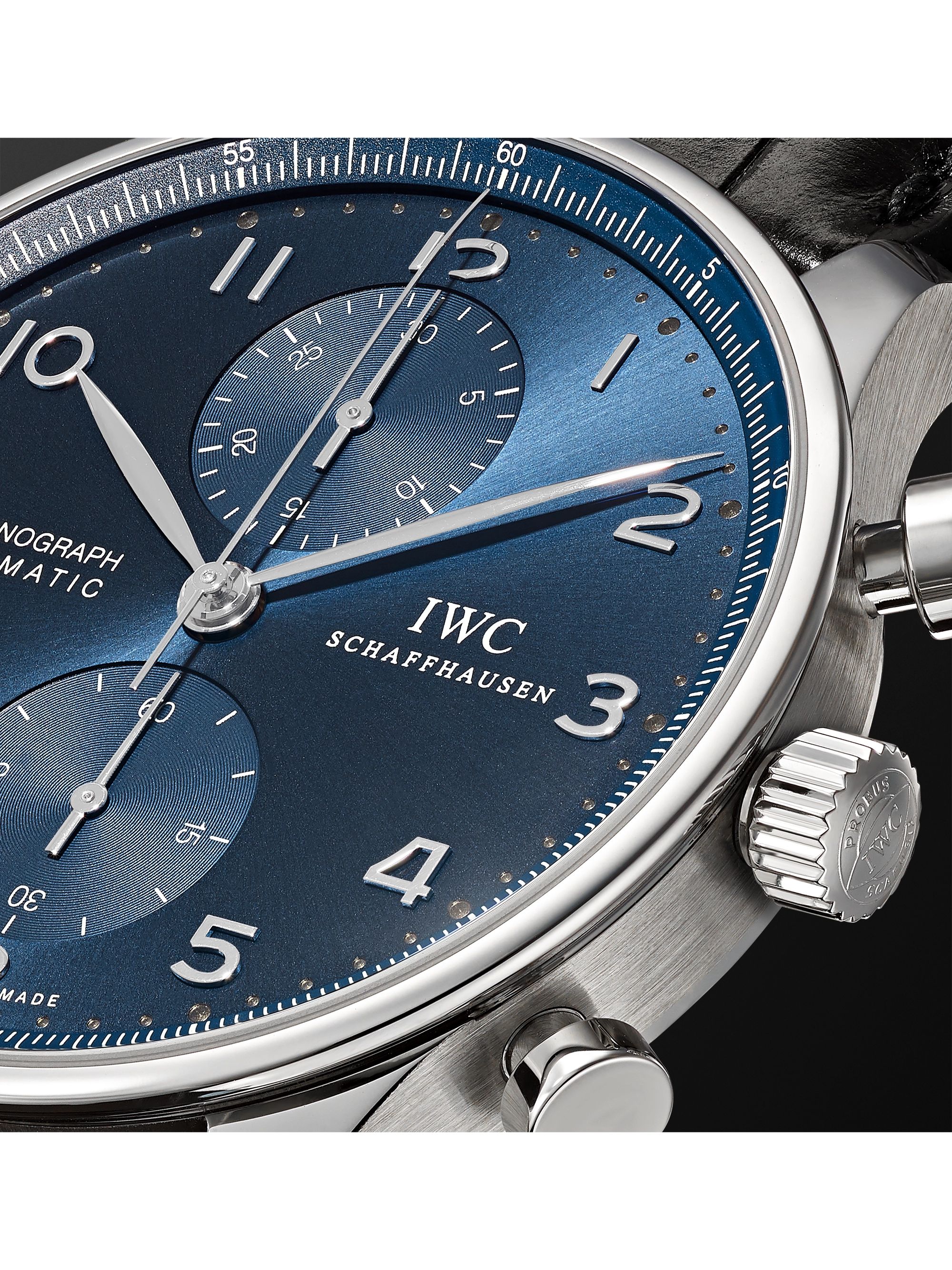 IWC SCHAFFHAUSEN Portugieser Automatic Chronograph 41mm Stainless Steel and Alligator Watch, Ref. No. IW371491