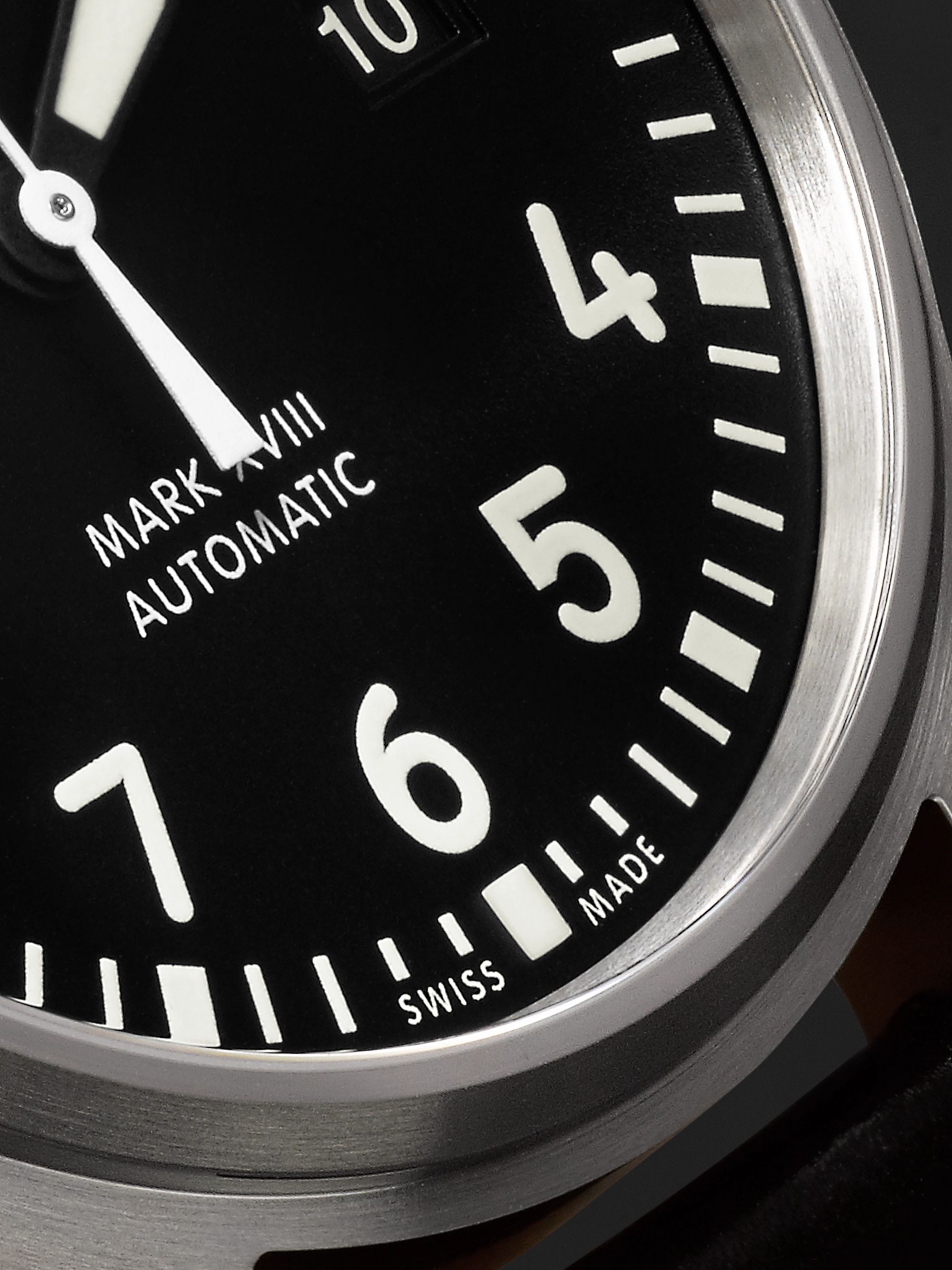 IWC SCHAFFHAUSEN Pilot's Mark XVIII Automatic 40mm Stainless Steel and Leather Watch, Ref. No. IW327009