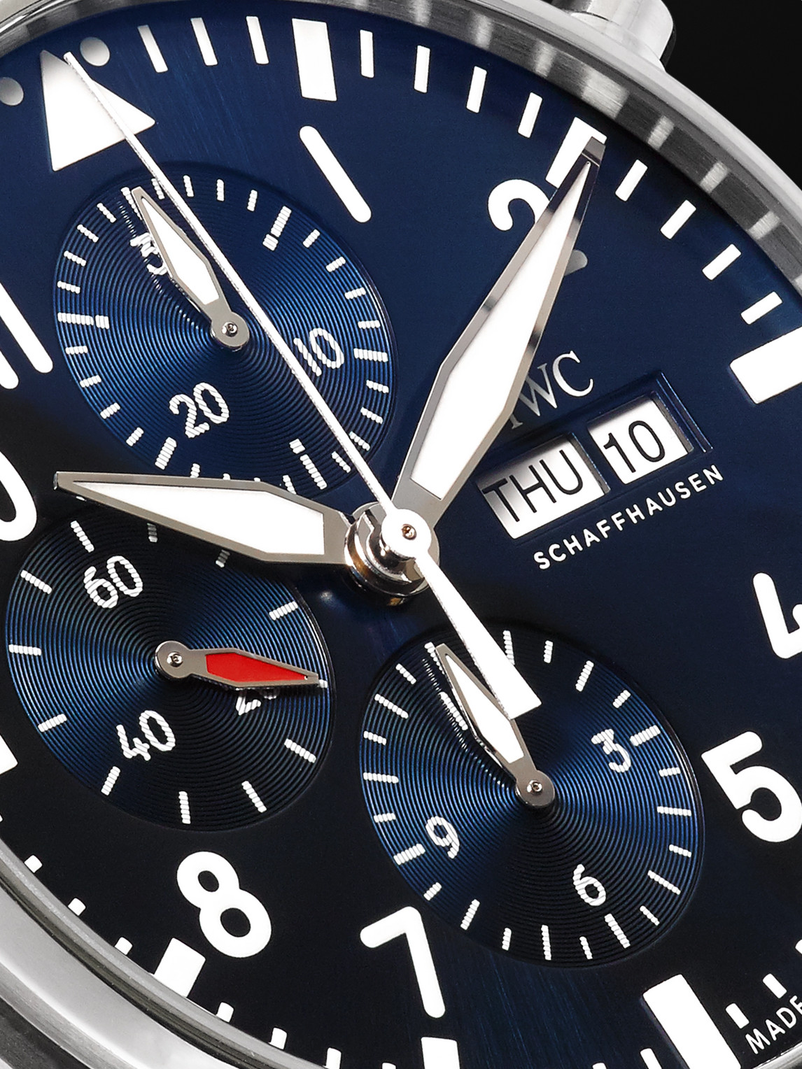 Shop Iwc Schaffhausen Pilot's Le Petit Prince Edition Chronograph 43mm Stainless Steel Watch, Ref. No. Iw377717 In Blue