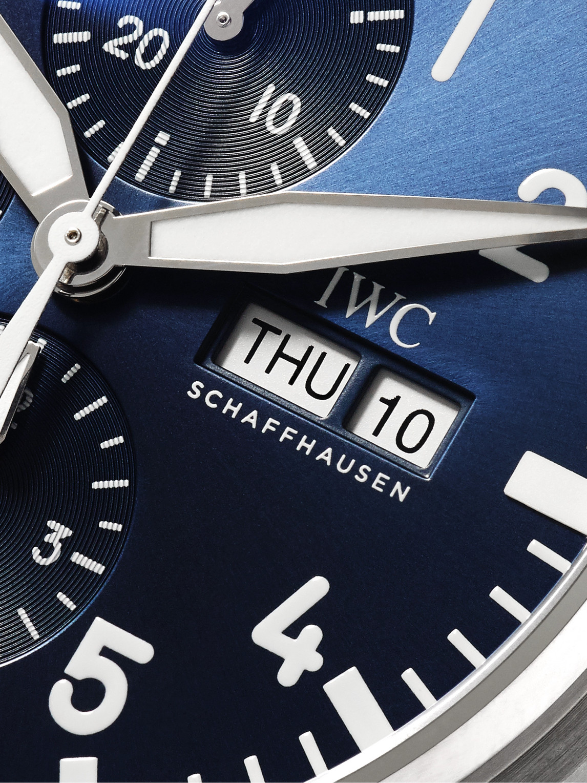 Shop Iwc Schaffhausen Pilot's Le Petit Prince Edition Chronograph 43mm Stainless Steel Watch, Ref. No. Iw377717 In Blue