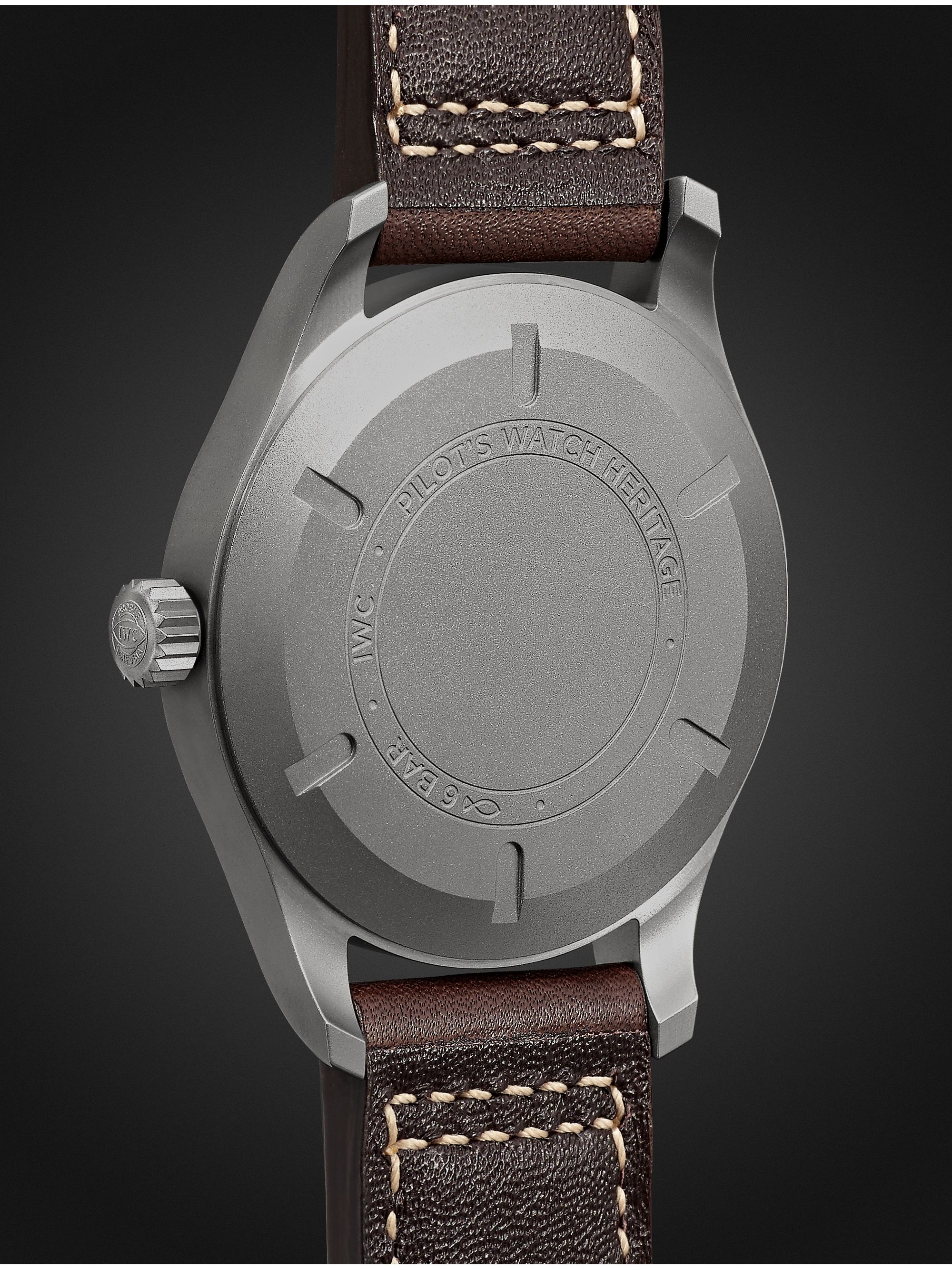 IWC SCHAFFHAUSEN Pilot's Mark XVIII Heritage Automatic 40mm Titanium and Leather Watch, Ref. No. IW327006