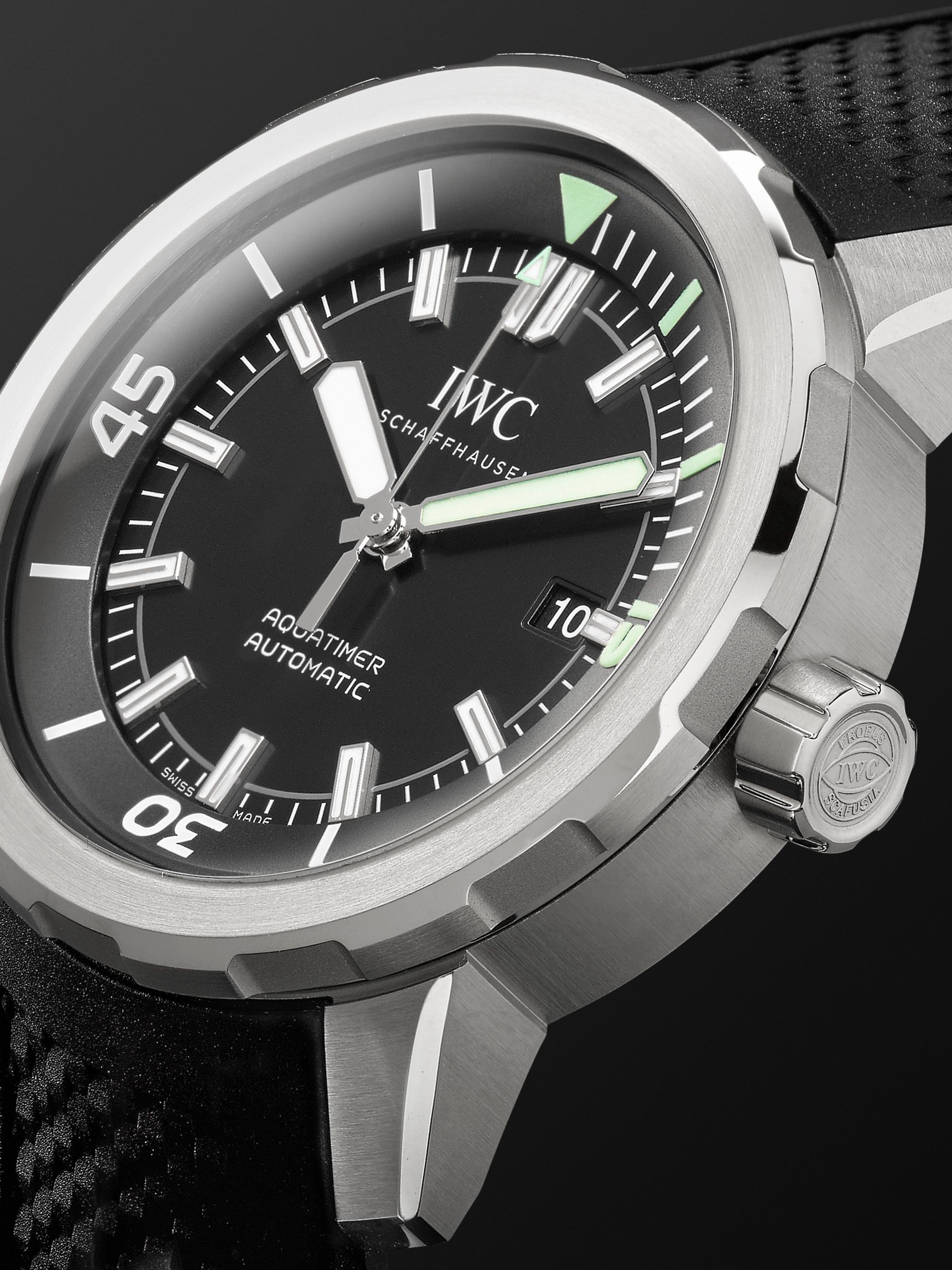 IWC SCHAFFHAUSEN Aquatimer Automatic 42mm Stainless Steel and Rubber Watch, Ref. No. IW329001