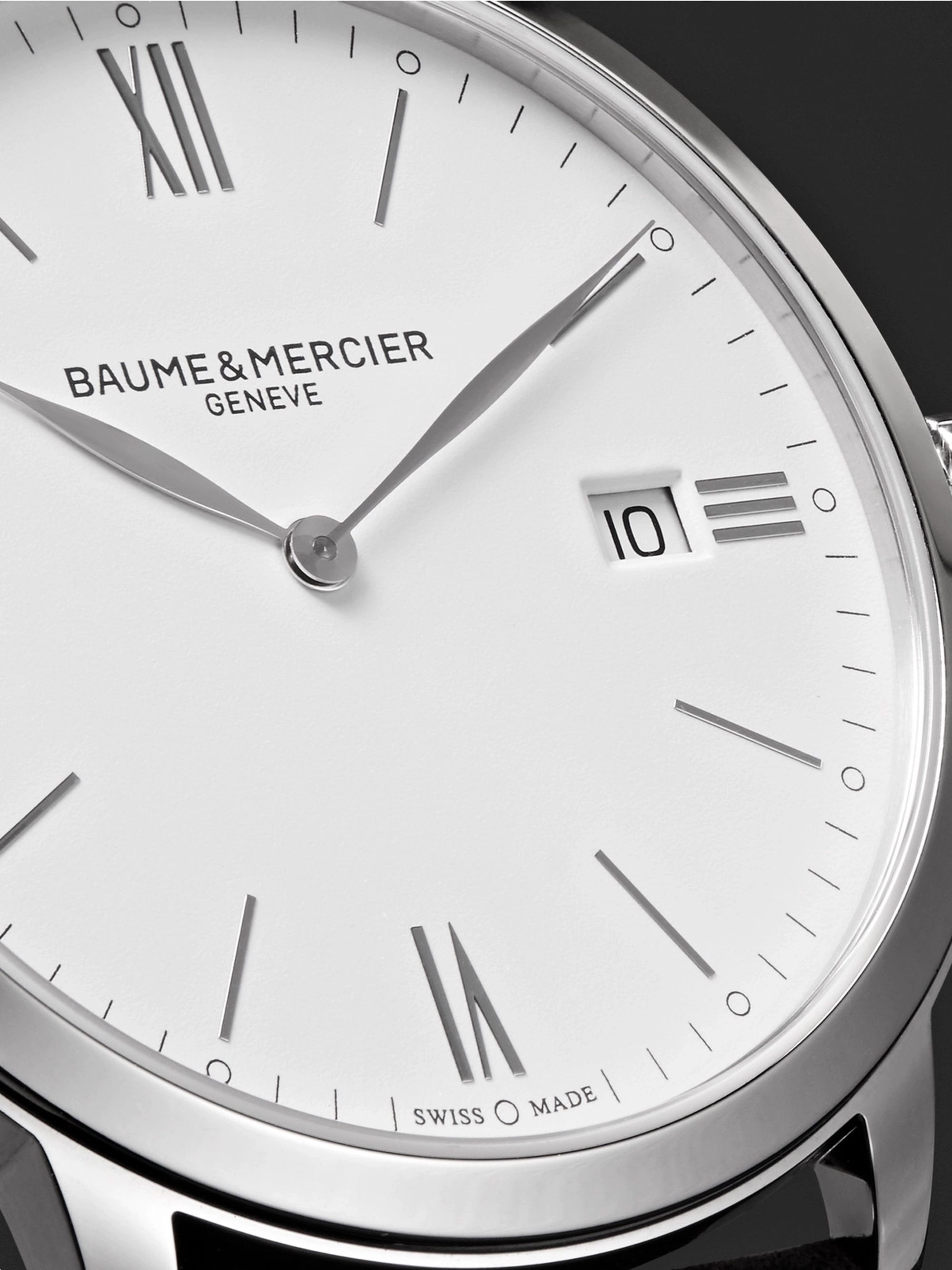 BAUME & MERCIER My Classima 40mm Stainless Steel and Leather Watch, Ref. No. 10389