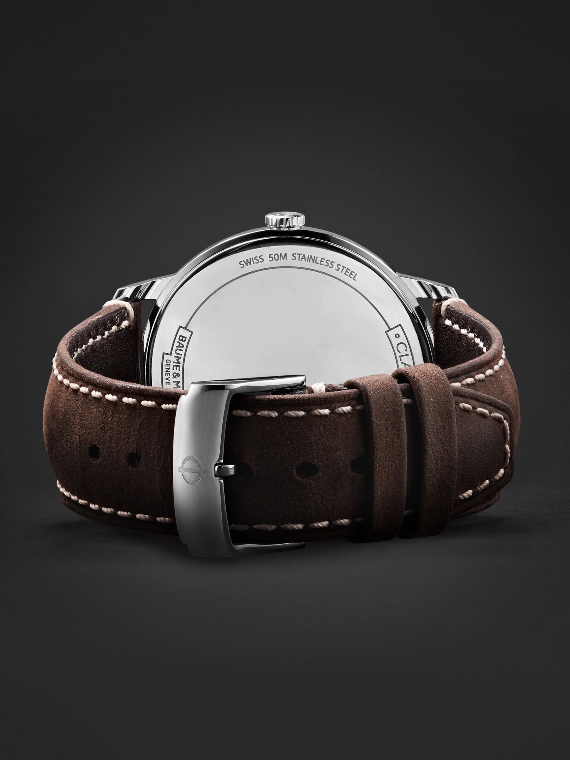 BAUME & MERCIER My Classima 40mm Stainless Steel and Leather Watch, Ref. No. 10389