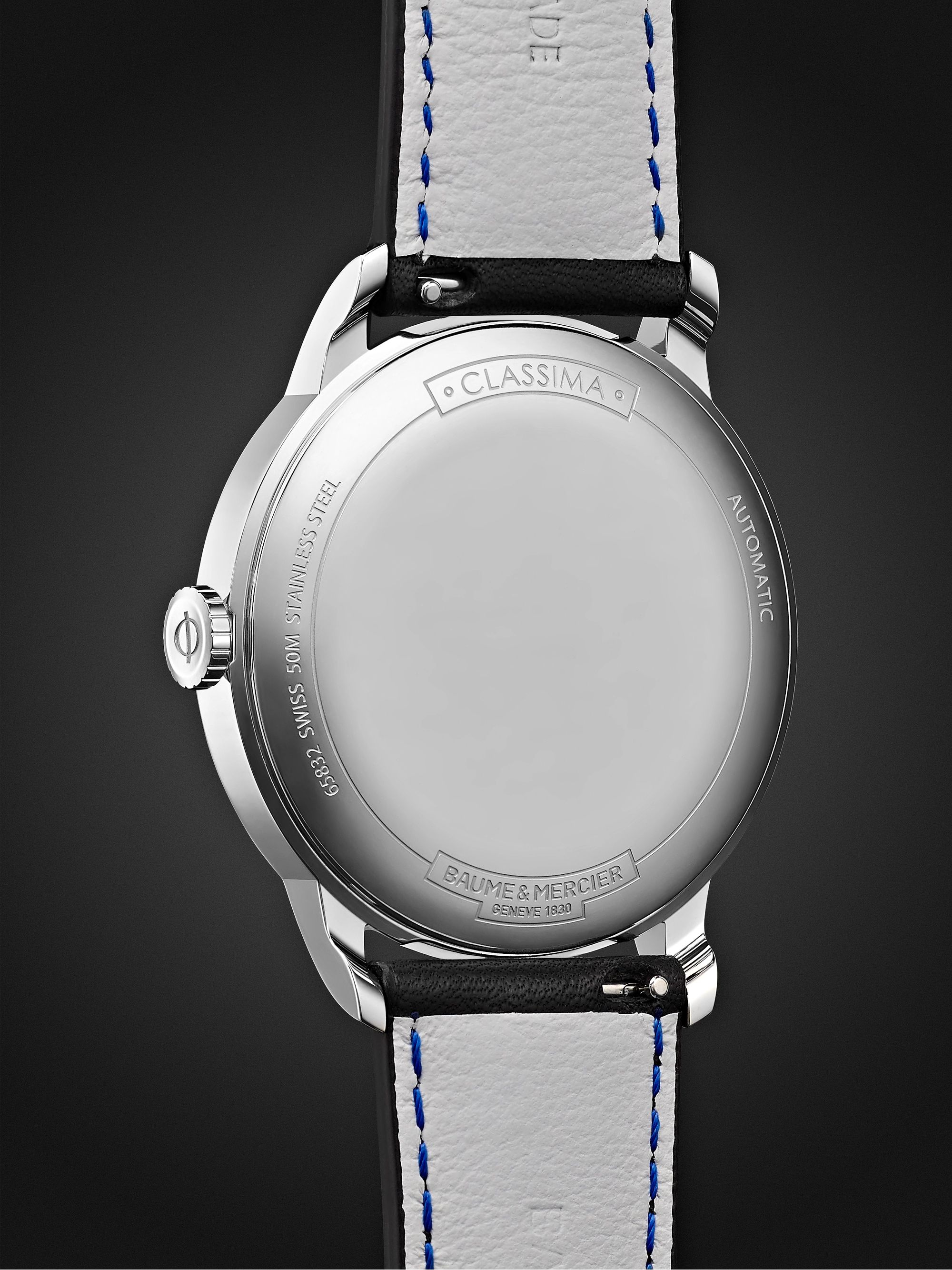 BAUME & MERCIER Classima Automatic 42mm Stainless Steel and Leather Watch, Ref. No. 10453