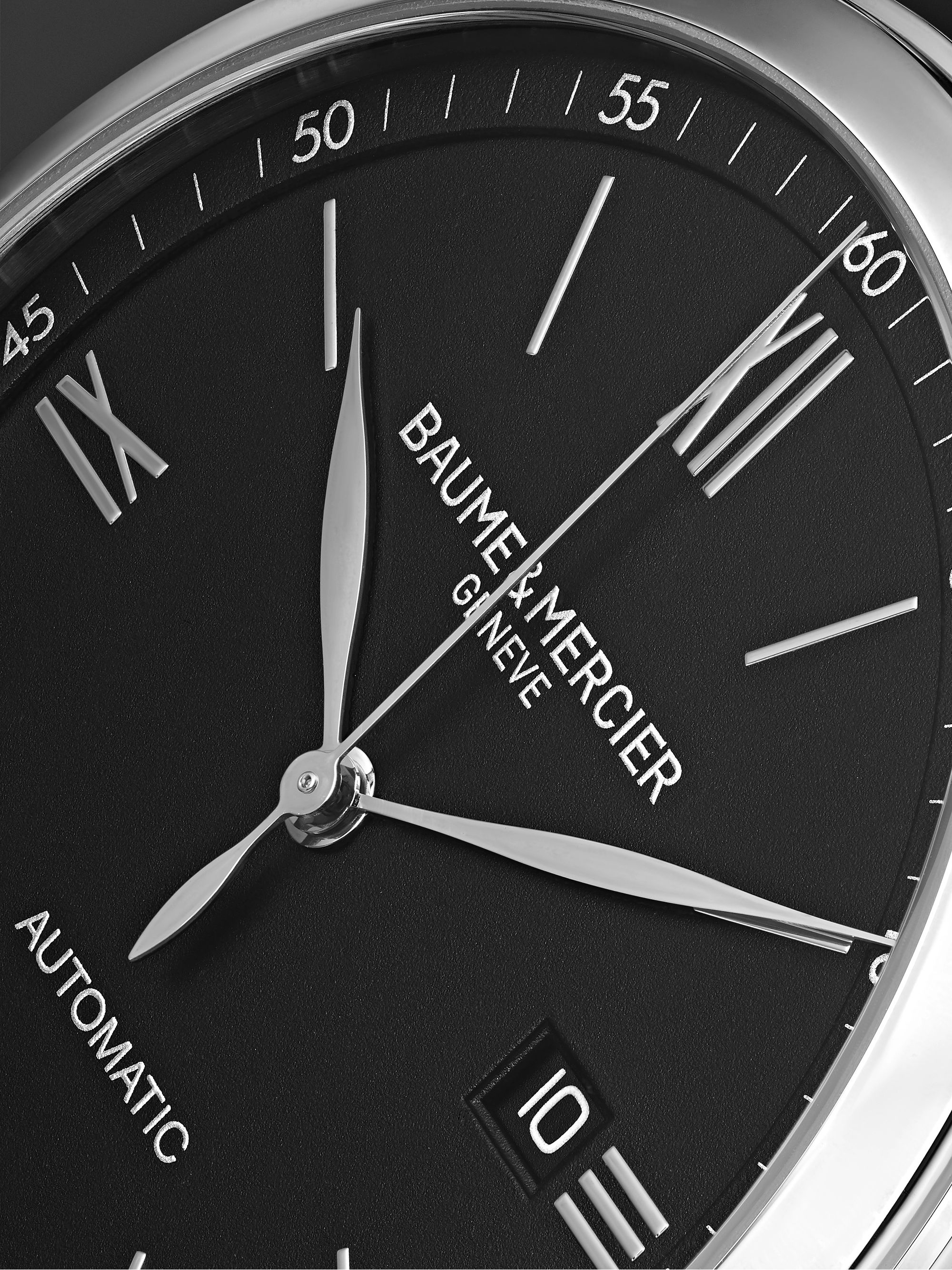 BAUME & MERCIER Classima Automatic 42mm Stainless Steel and Leather Watch, Ref. No. 10453