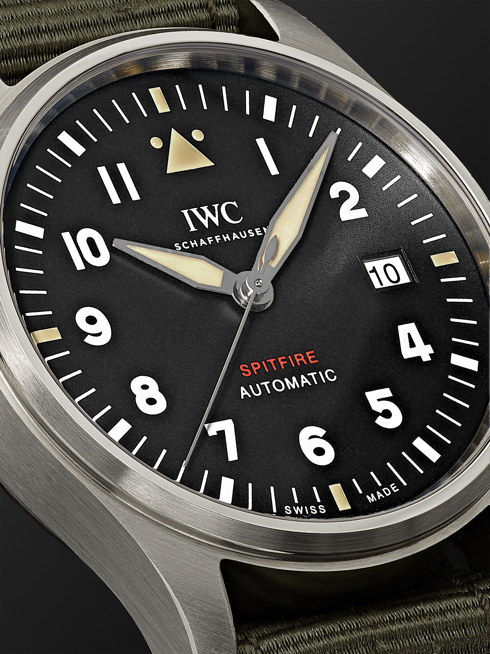 IWC SCHAFFHAUSEN Pilot's Spitfire Automatic 39mm Stainless Steel and Textile Watch, Ref. No. IW326801