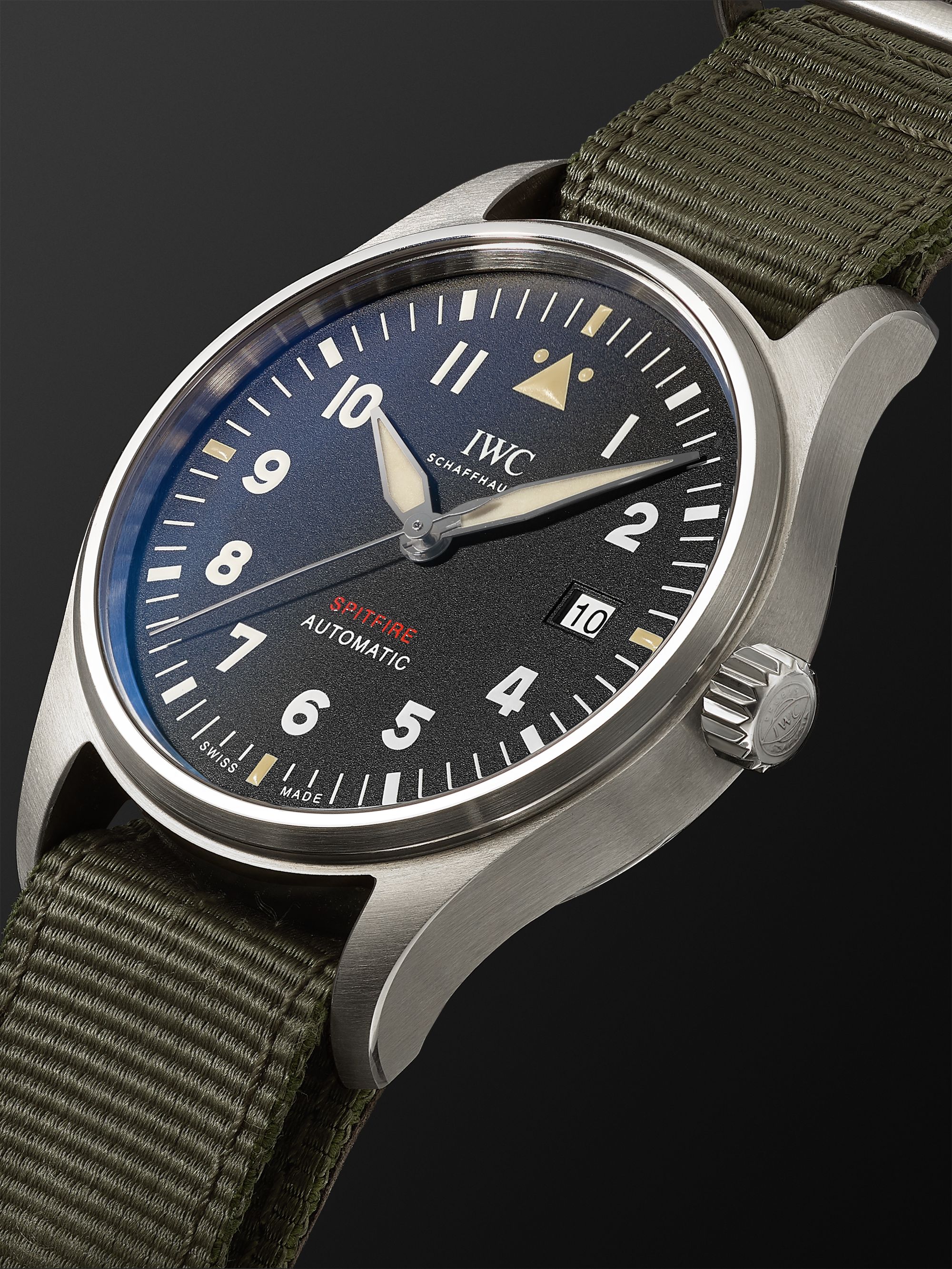 IWC SCHAFFHAUSEN Pilot's Spitfire Automatic 39mm Stainless Steel and Textile Watch, Ref. No. IW326801