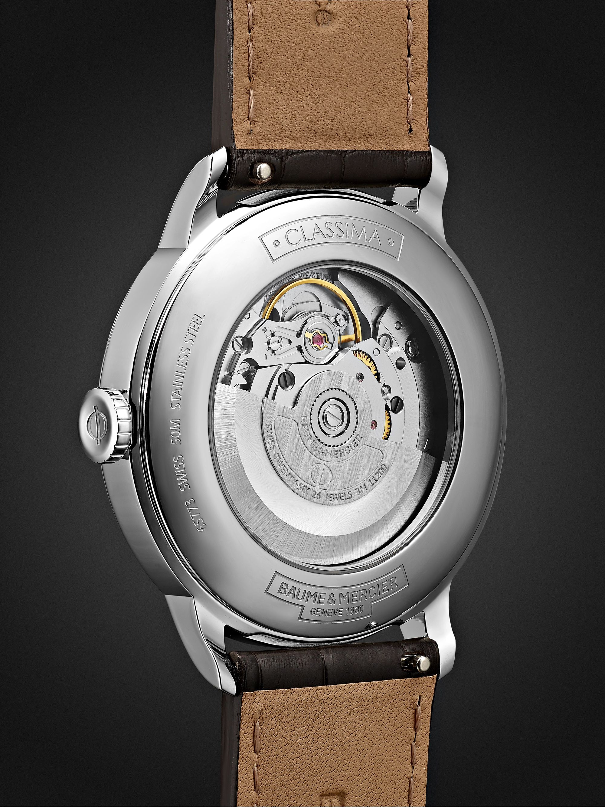 BAUME & MERCIER Classima Automatic 40mm Stainless Steel and Alligator Watch, Ref. No. 10214