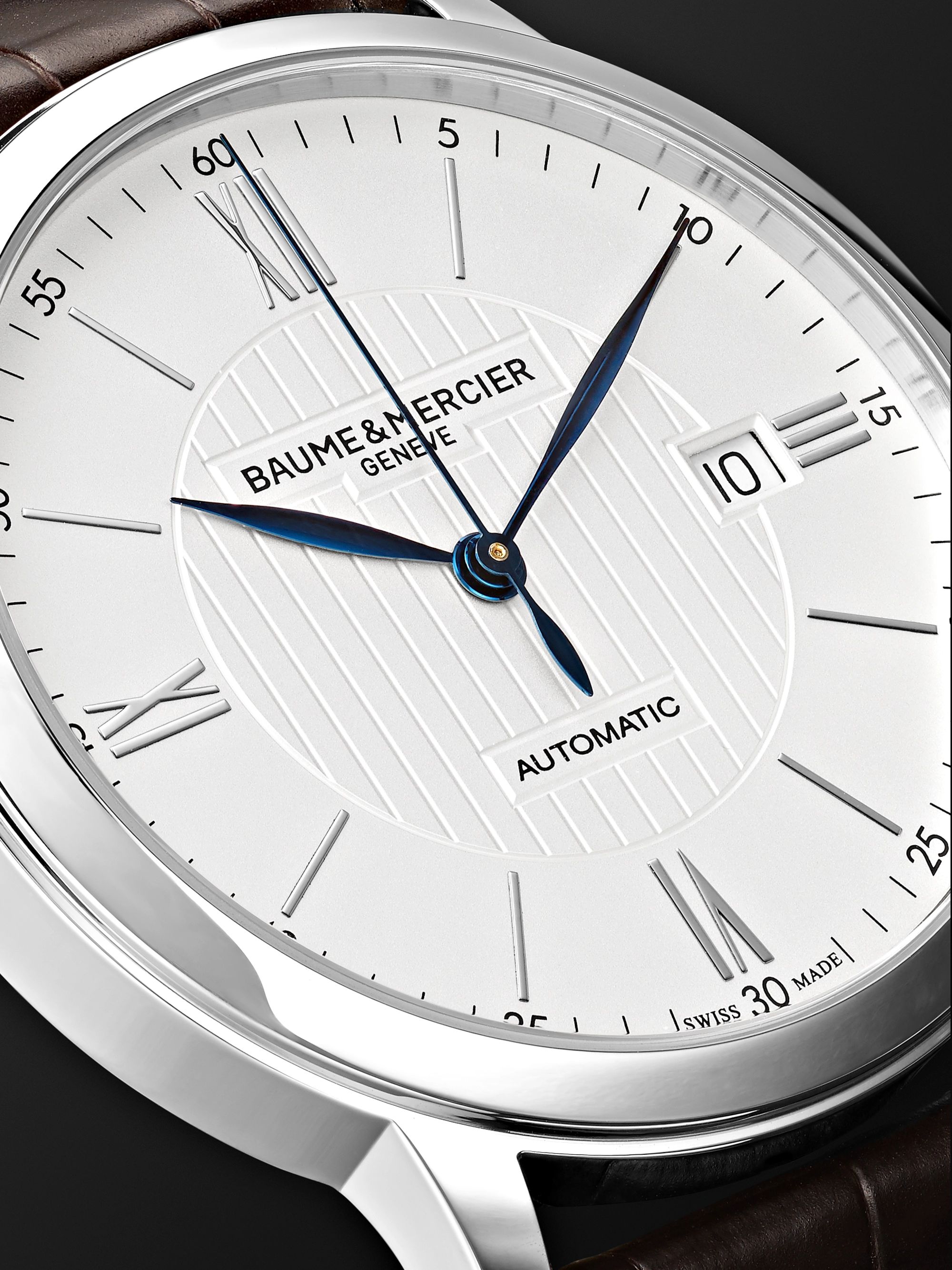 BAUME & MERCIER Classima Automatic 40mm Stainless Steel and Alligator Watch, Ref. No. 10214