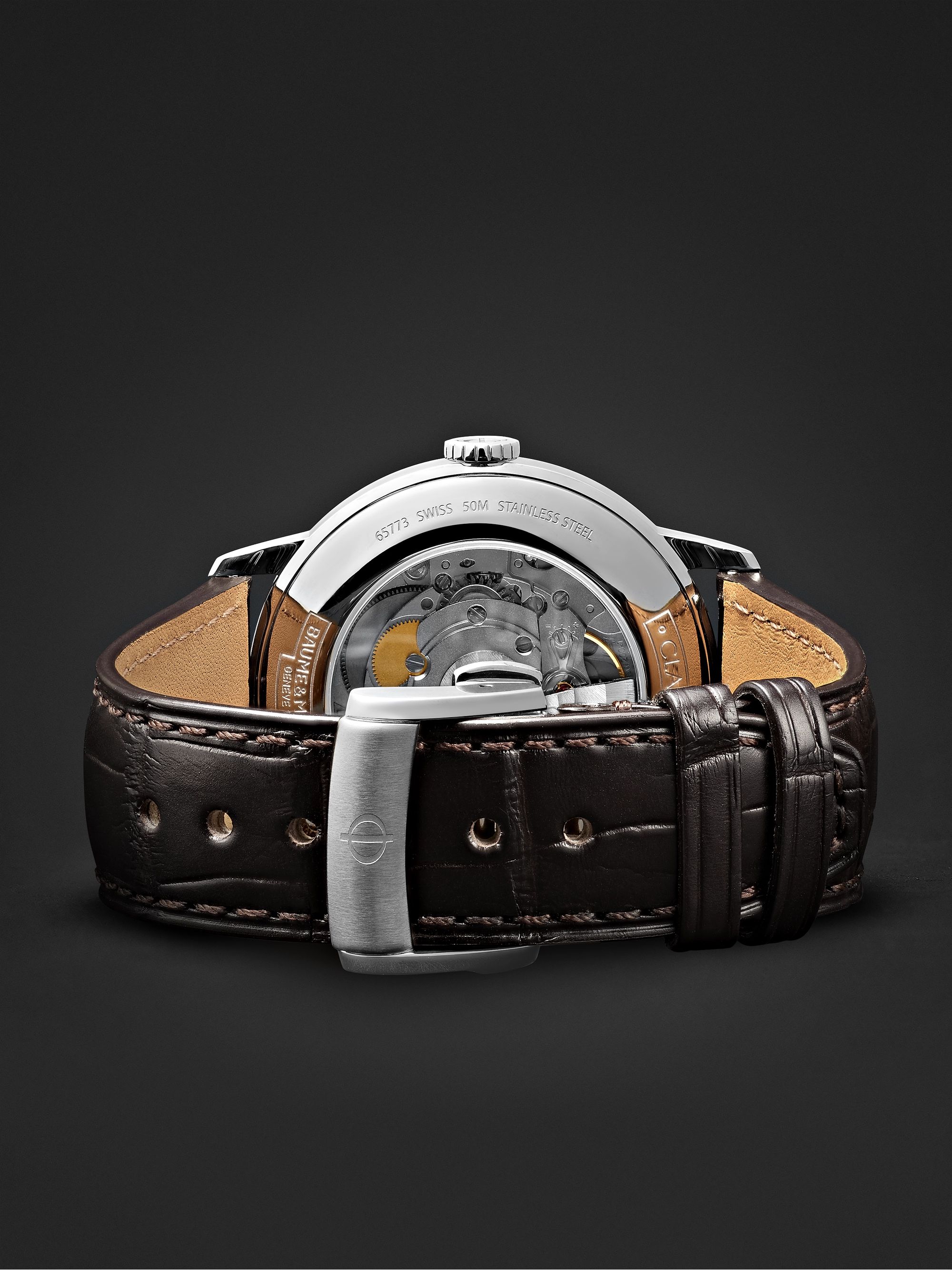BAUME & MERCIER Classima Automatic 40mm Stainless Steel and Alligator Watch, Ref. No. 10214