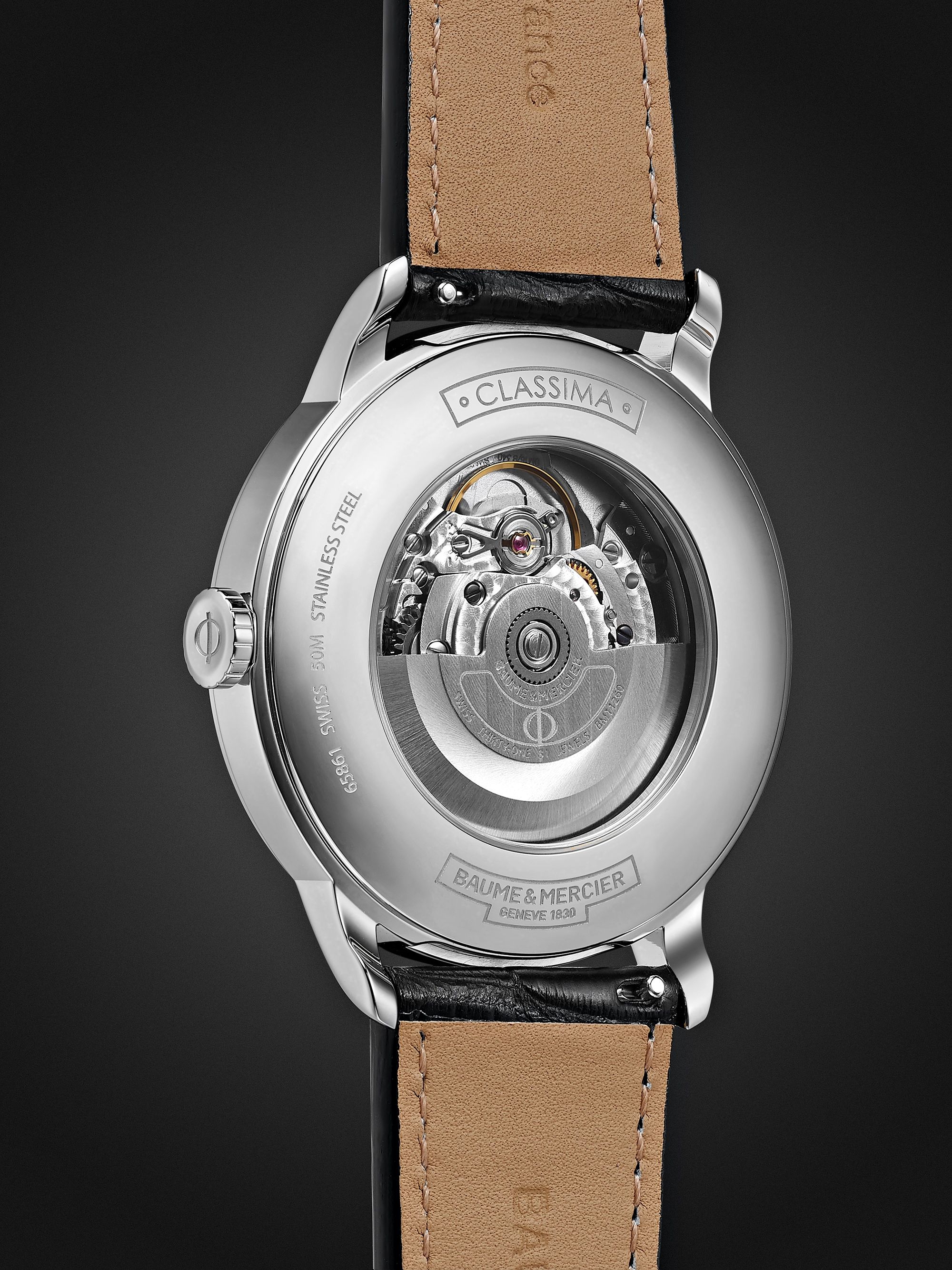 BAUME & MERCIER Classima Automatic 42mm Stainless Steel and Alligator Watch, Ref. No. 10480