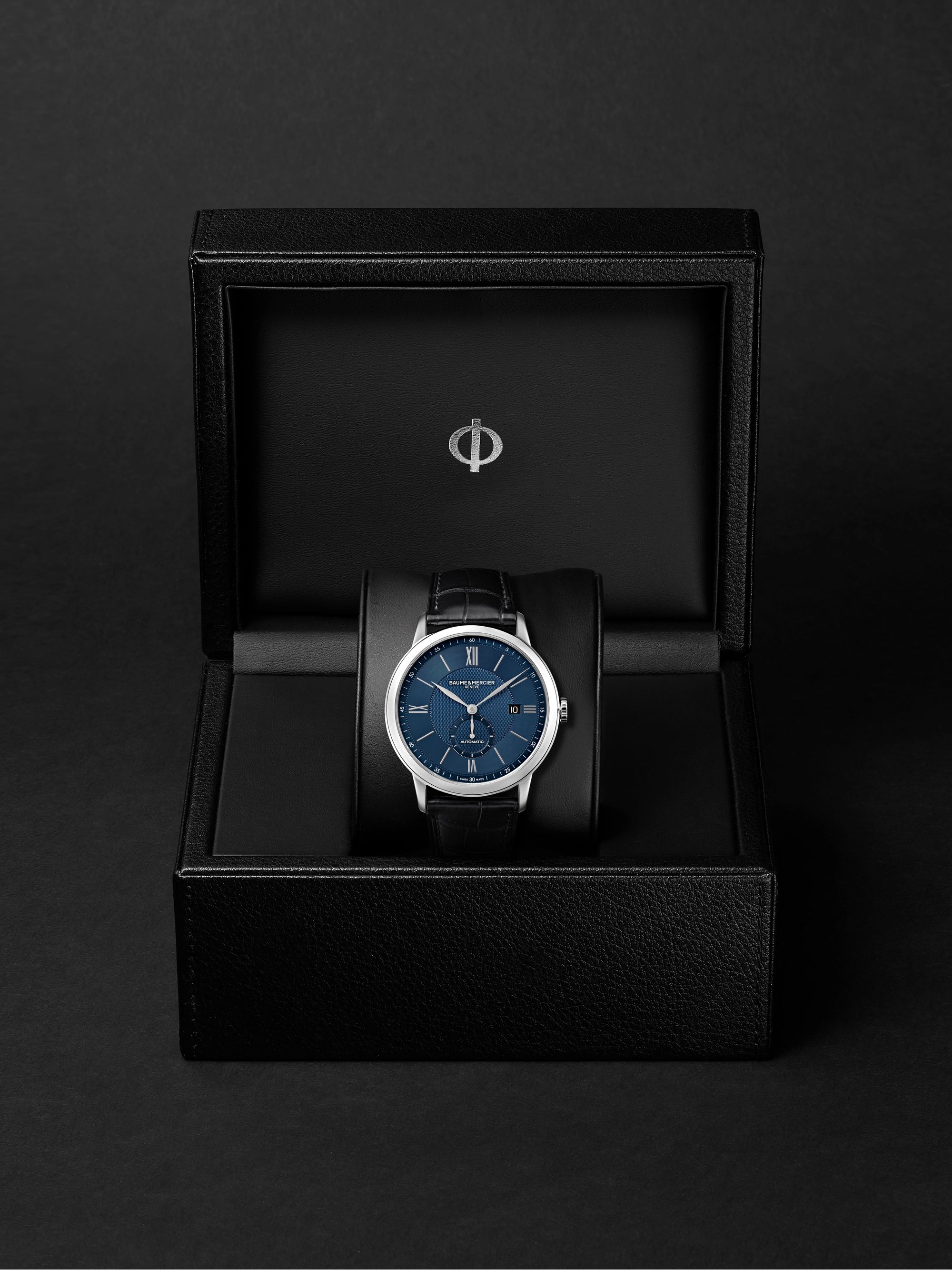BAUME & MERCIER Classima Automatic 42mm Stainless Steel and Alligator Watch, Ref. No. 10480