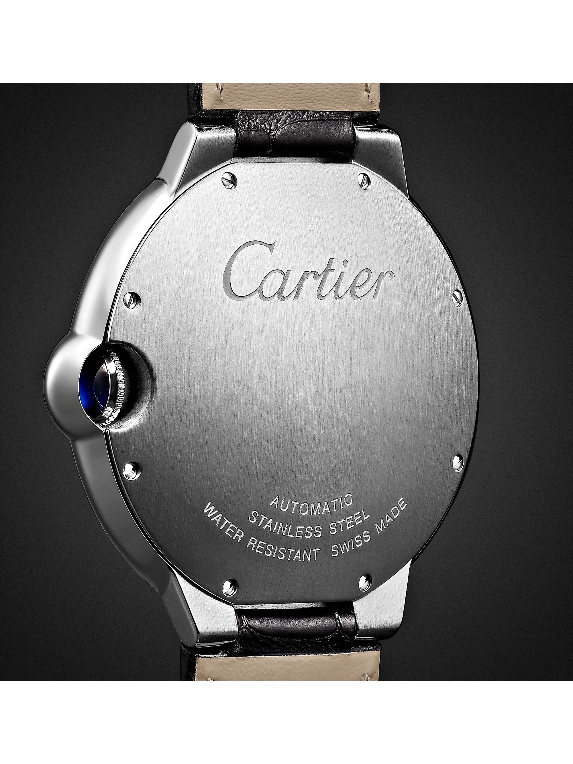CARTIER Ballon Bleu Automatic 42mm Stainless Steel and Alligator Watch, Ref. No. CRW69016Z4