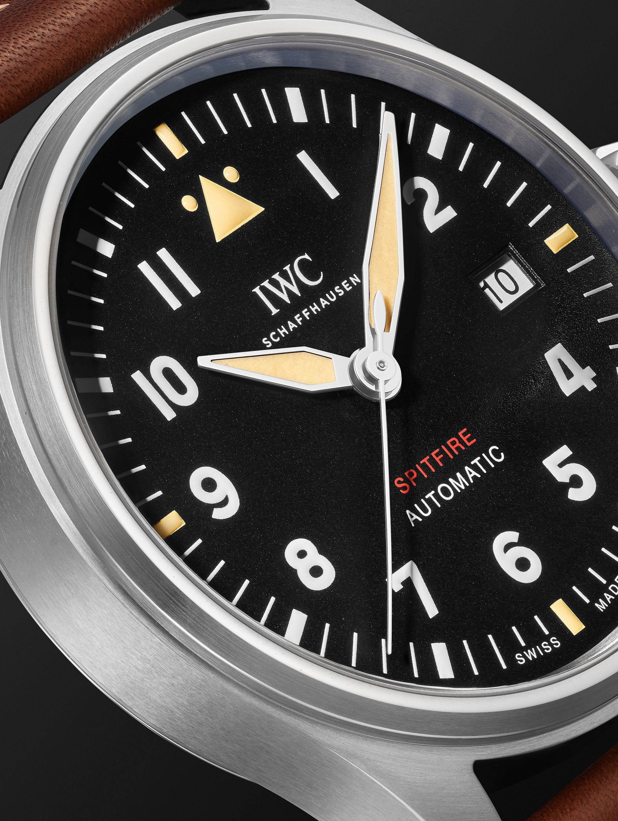 IWC SCHAFFHAUSEN Pilot's Spitfire Automatic 39mm Stainless Steel and Leather Watch, Ref. No. IW326803