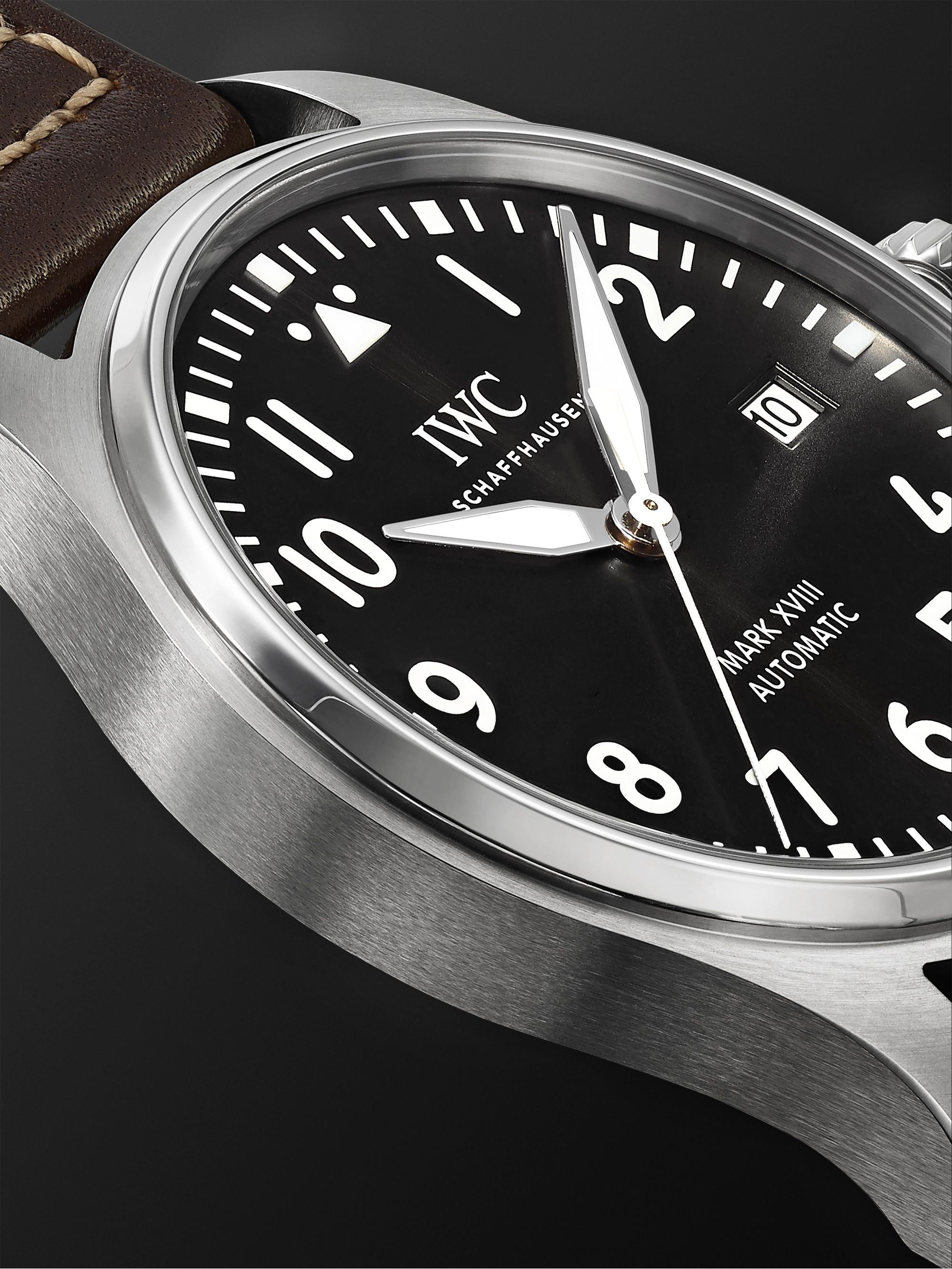 IWC SCHAFFHAUSEN Pilot's Spitfire Automatic 39mm Stainless Steel and Leather Watch, Ref. No. IW326803