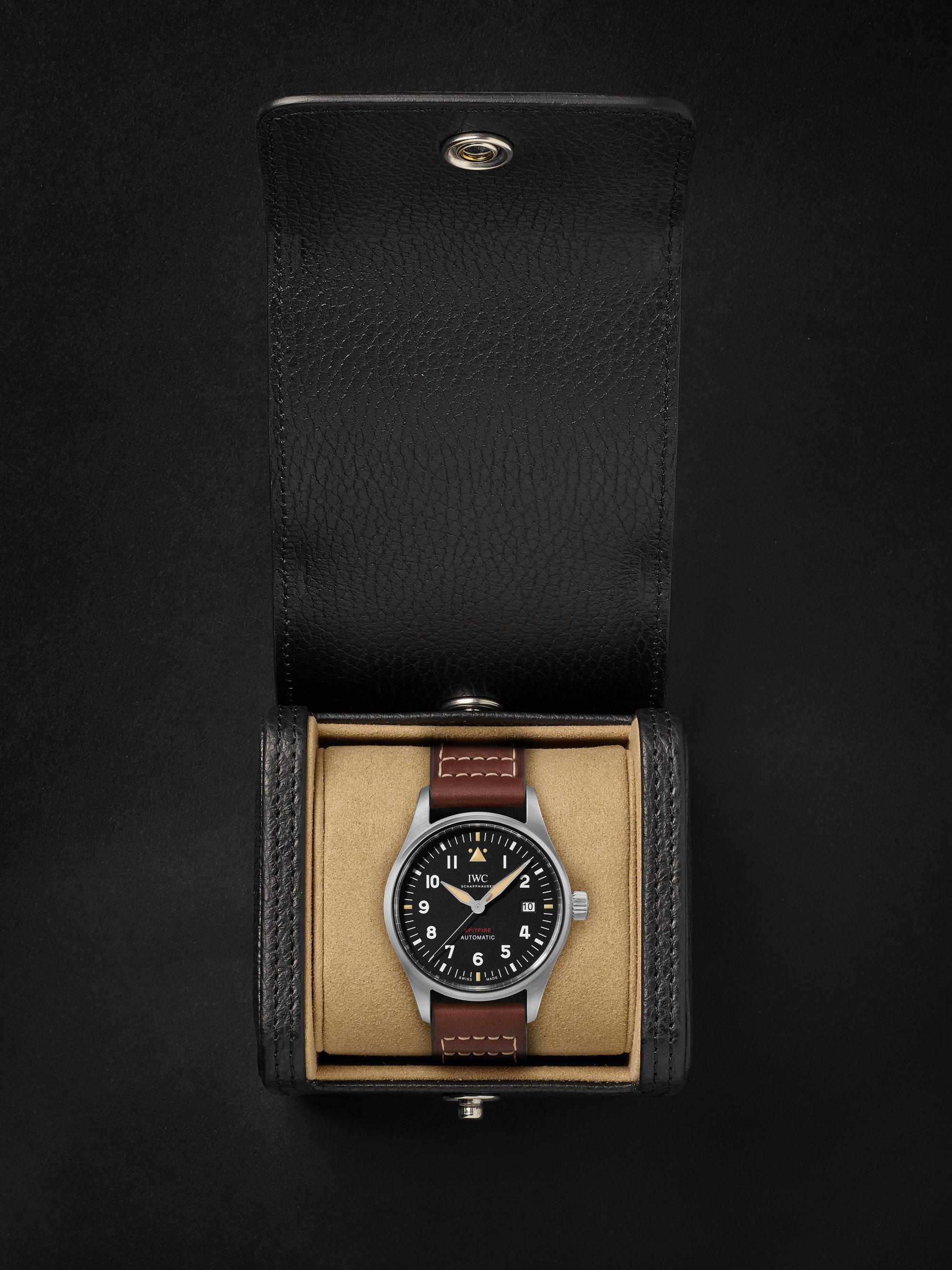 IWC SCHAFFHAUSEN Pilot's Spitfire Automatic 39mm Stainless Steel and Leather Watch, Ref. No. IW326803