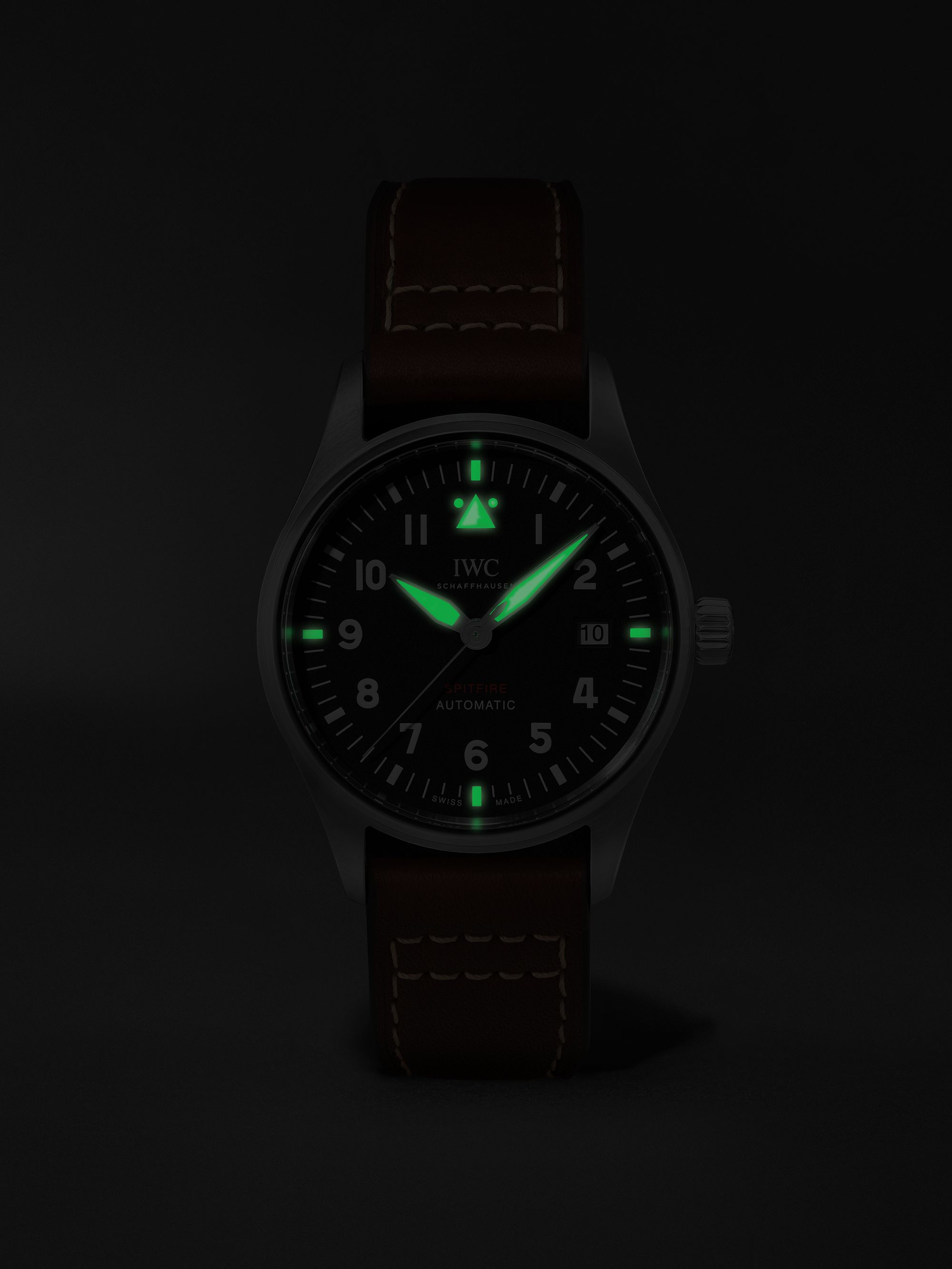 IWC SCHAFFHAUSEN Pilot's Spitfire Automatic 39mm Stainless Steel and Leather Watch, Ref. No. IW326803