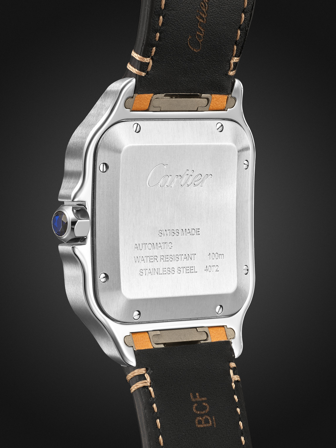 Shop Cartier Santos 39.8mm Interchangeable Stainless Steel And Leather Watch, Ref. No. Crwssa0018 In Silver