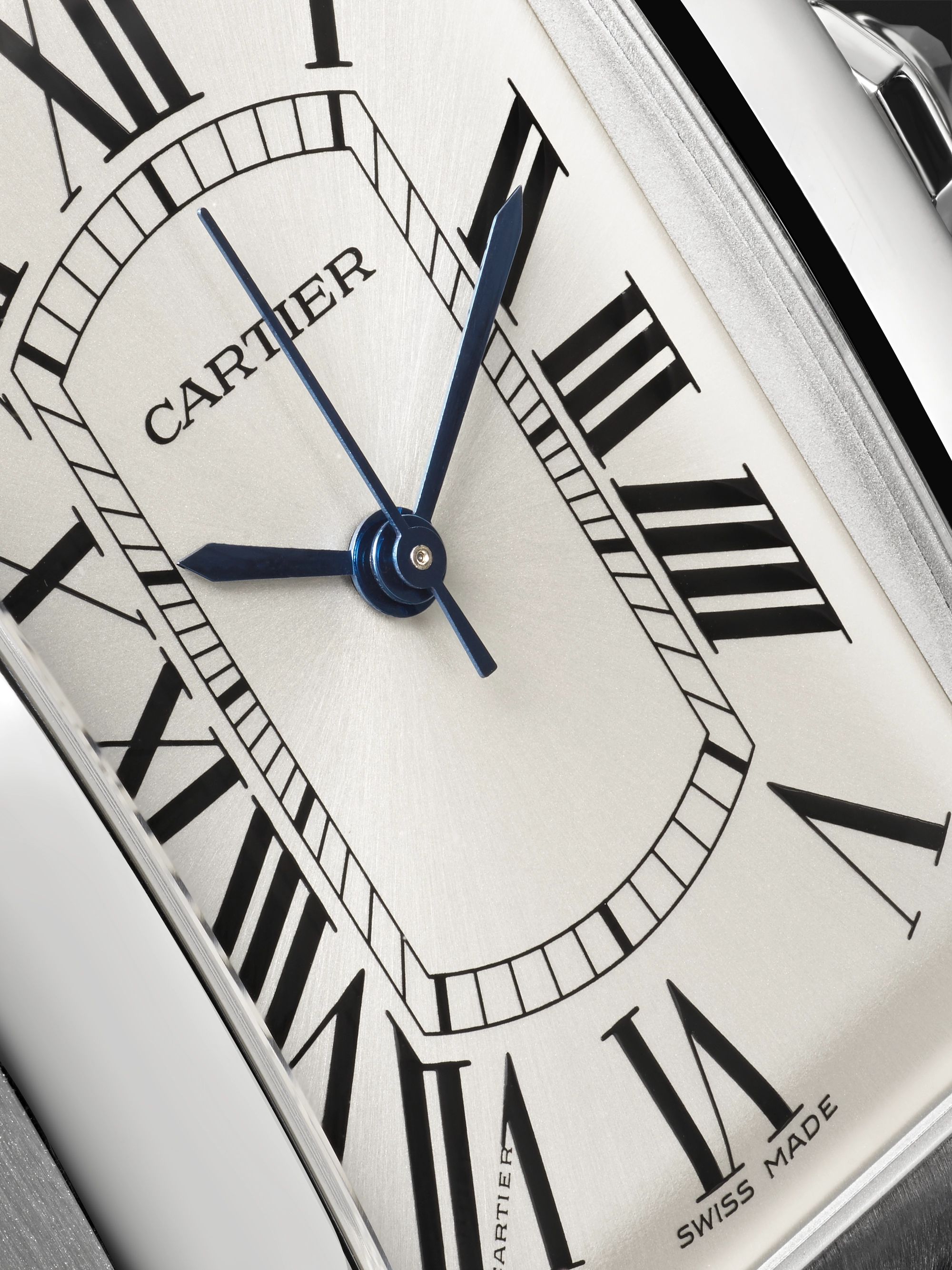 CARTIER Tank Américaine Automatic 45mm Steel and Alligator Watch, Ref. No. CRWSTA0018