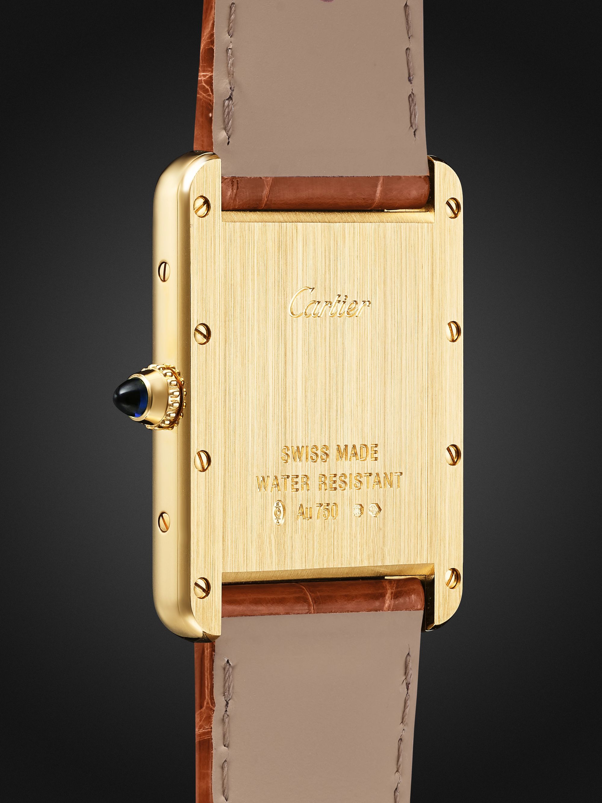 CARTIER Tank Louis Cartier 34mm 18-Karat Gold and Alligator Watch, Ref. No. CRW1529756