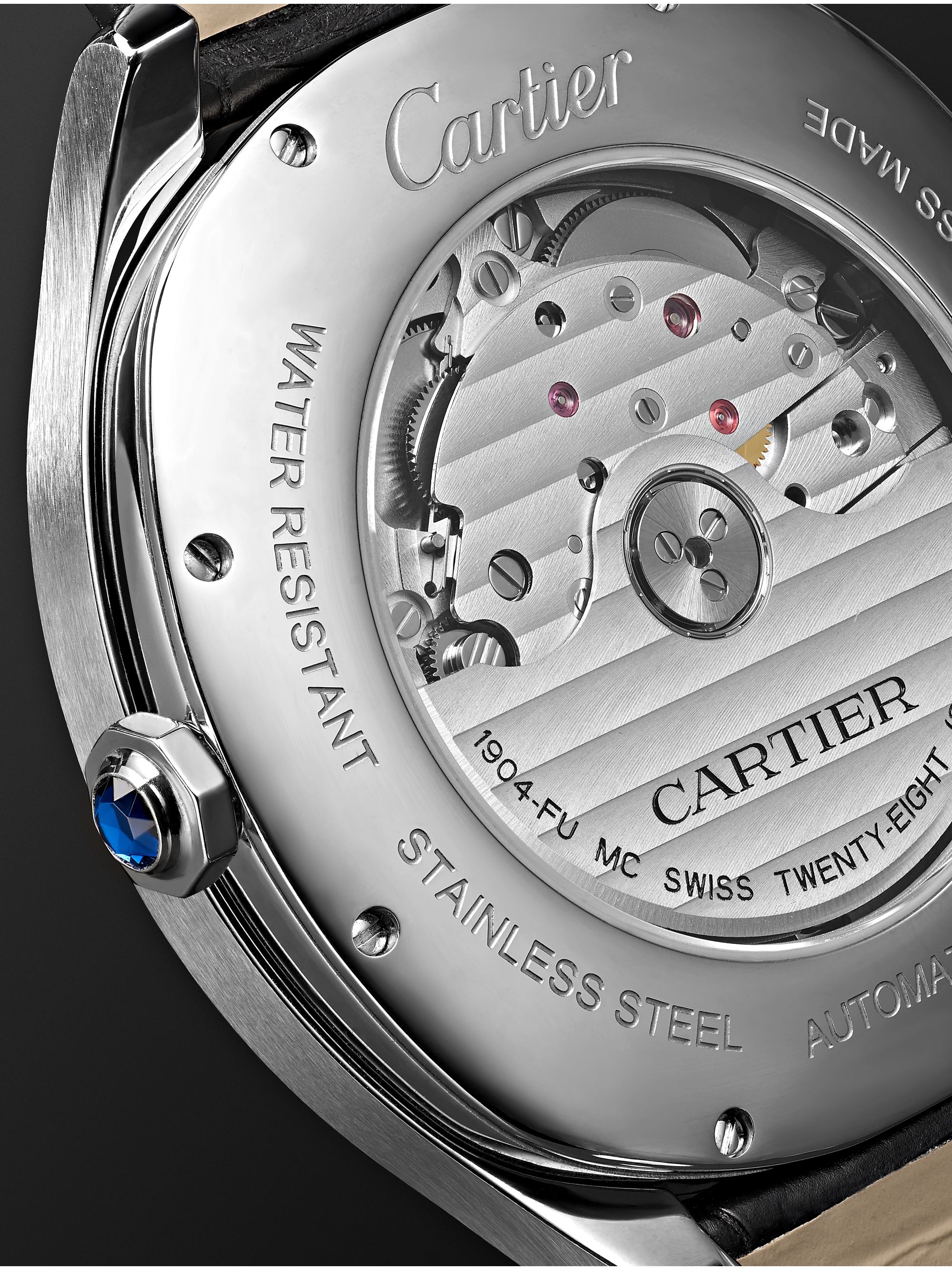 CARTIER Drive de Cartier Automatic 40mm Steel and Alligator Watch, Ref. No. CRWSNM0005