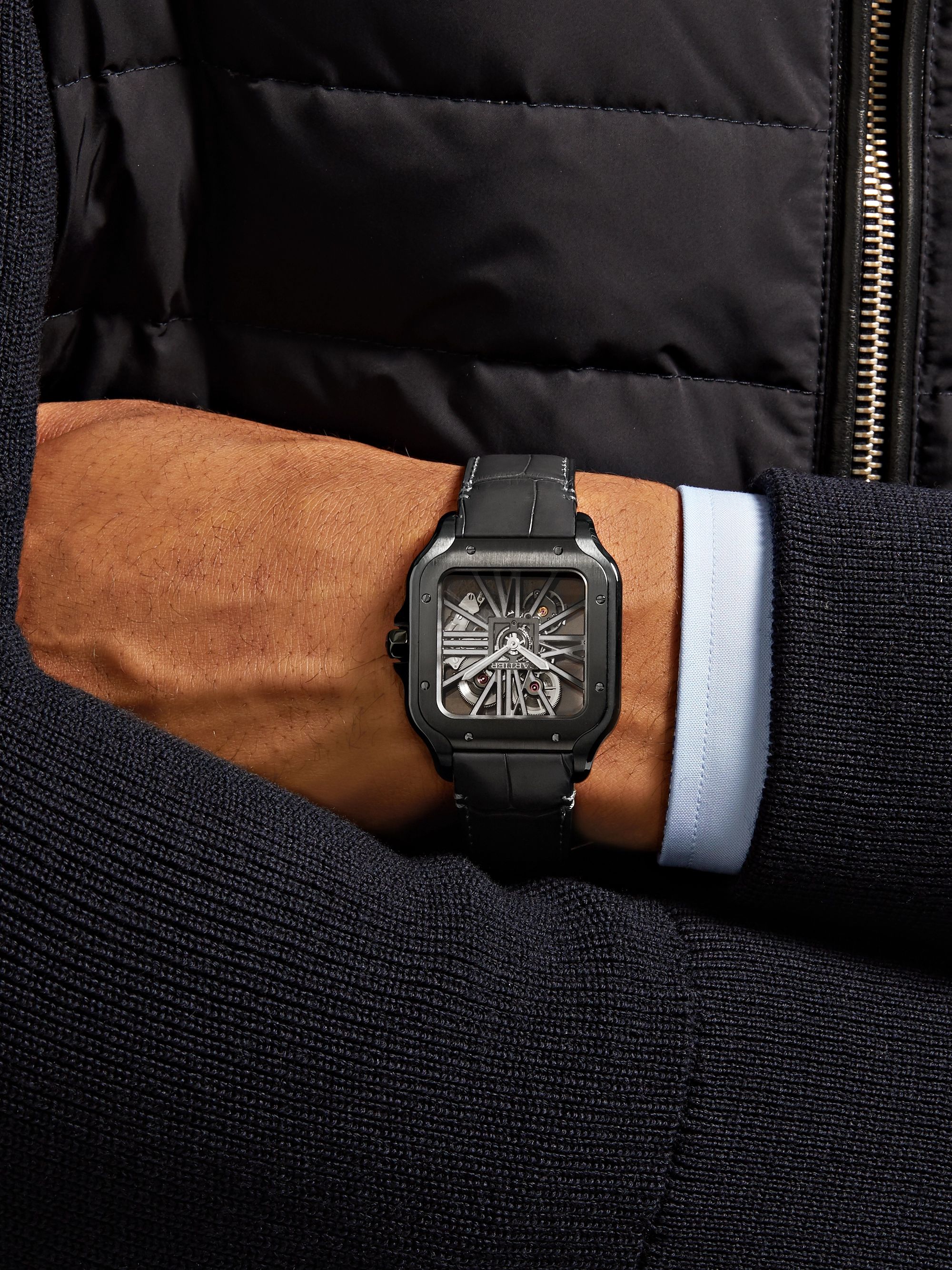 Cartier santos hot sale skeleton adlc noctambule