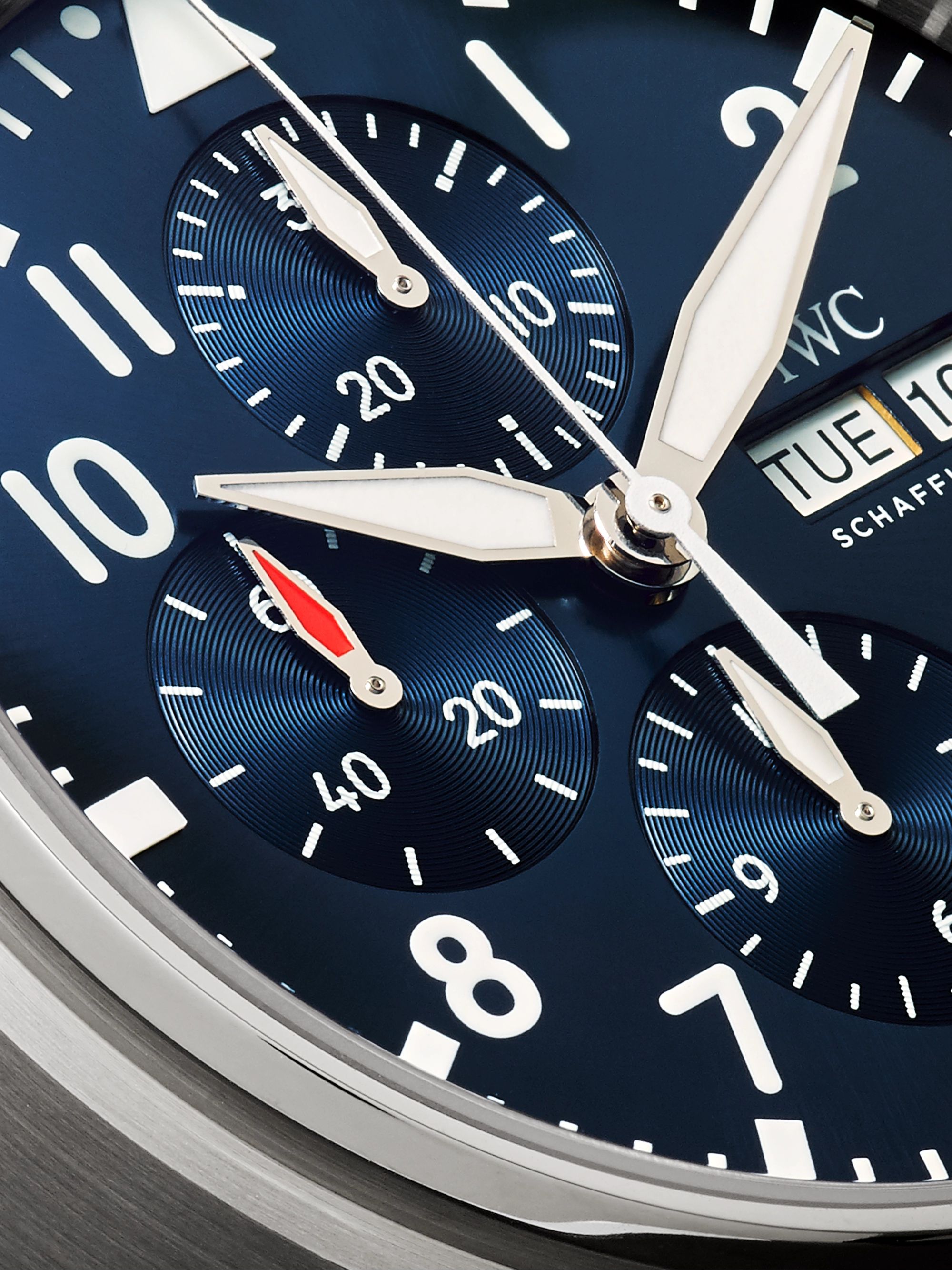 IWC SCHAFFHAUSEN Pilot's Le Petit Prince Edition Automatic Chronograph 43mm Stainless Steel and Leather Watch, Ref. No. IW377714