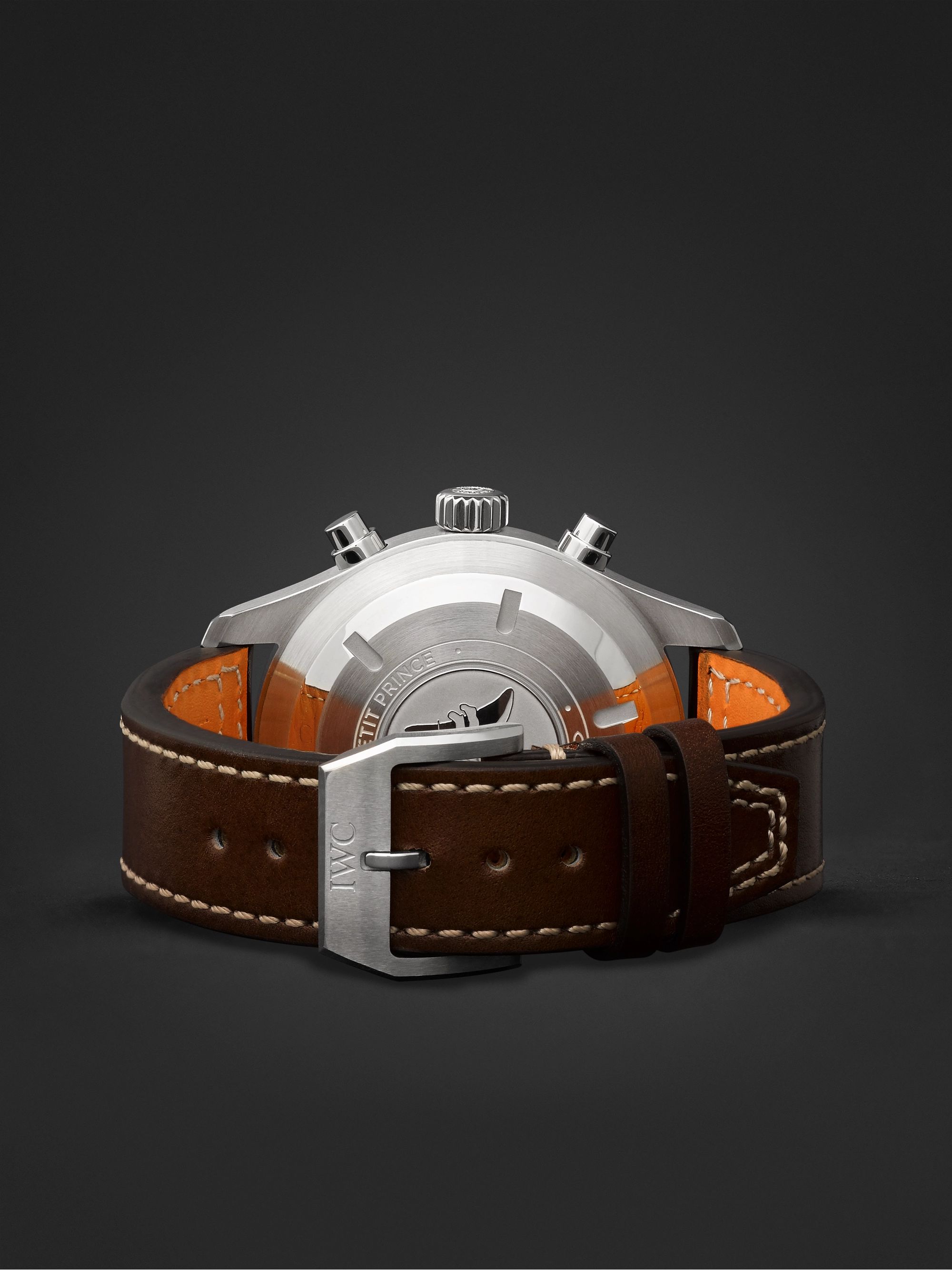 IWC SCHAFFHAUSEN Pilot's Le Petit Prince Edition Automatic Chronograph 43mm Stainless Steel and Leather Watch, Ref. No. IW377714