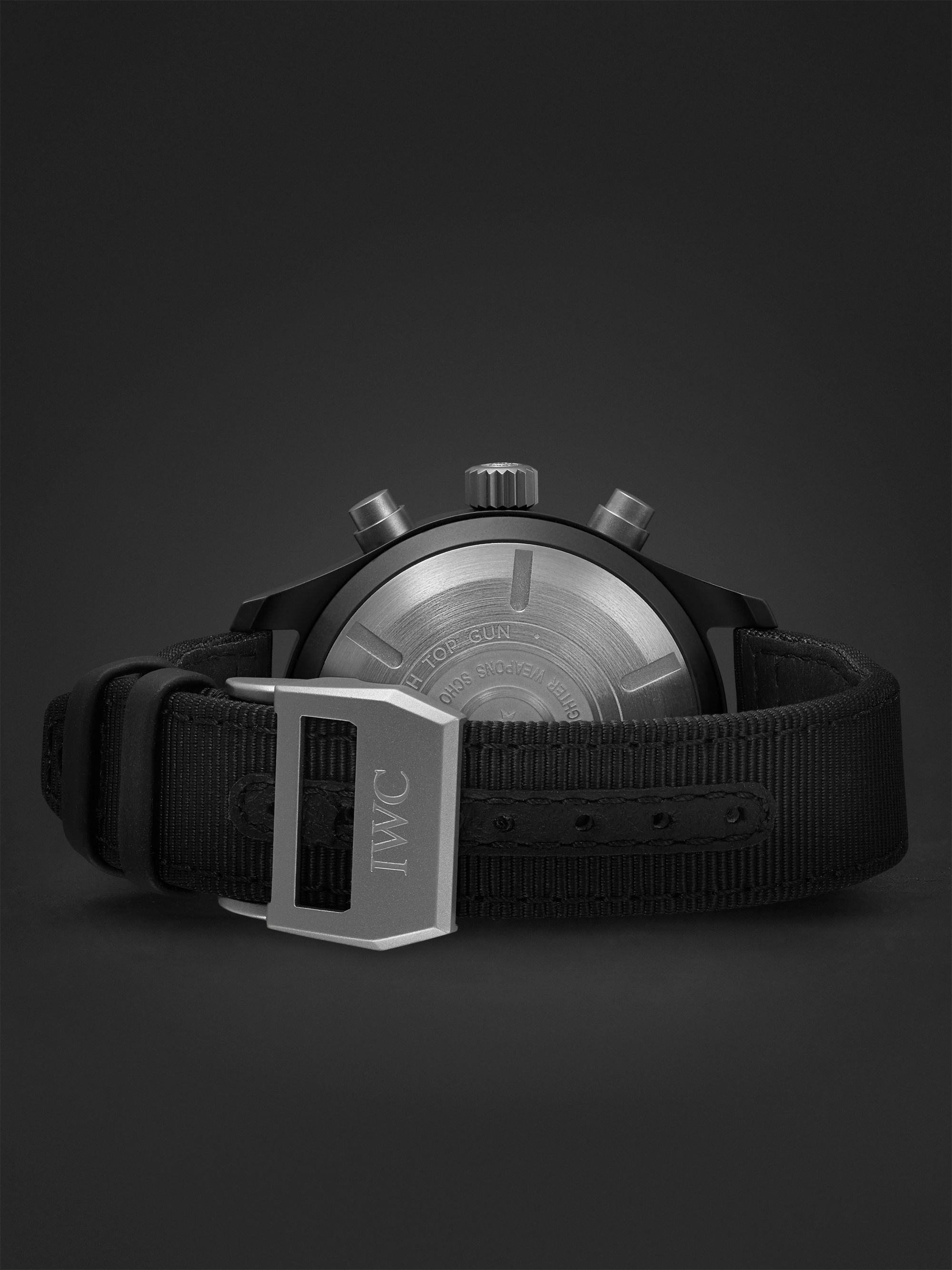 IWC SCHAFFHAUSEN Pilot's TOP GUN Automatic Chronograph 44.5mm Ceramic and Textile Watch, Ref. No. 	IW389101