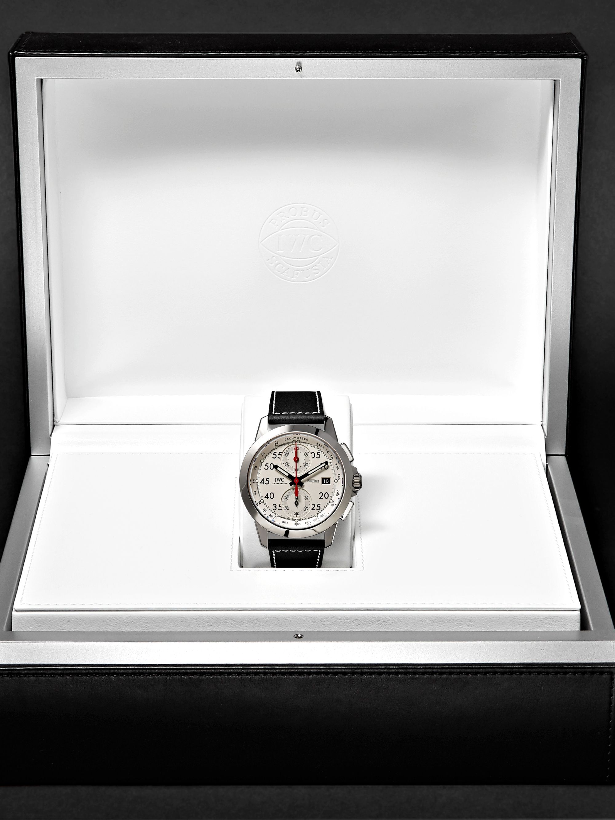 IWC SCHAFFHAUSEN Ingenieur Automatic Chronograph Sport 44.3mm Titanium and Leather Watch, Ref. No. IW380902
