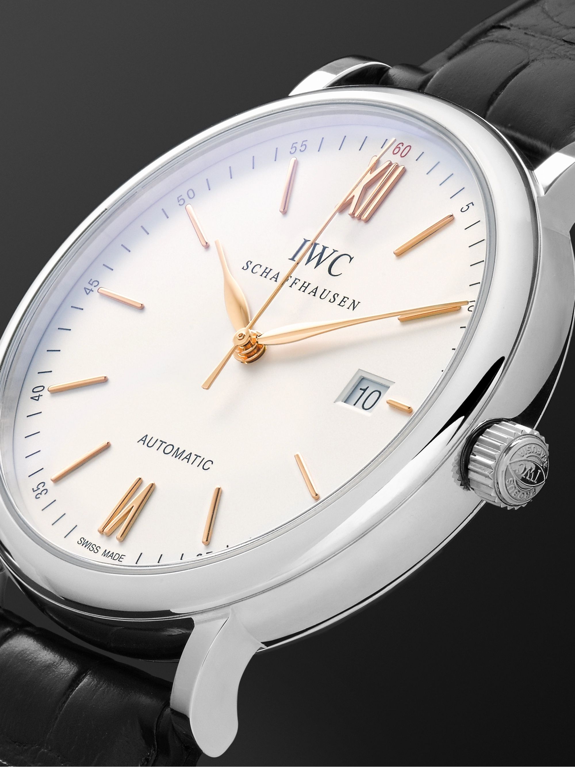 IWC SCHAFFHAUSEN Portofino Automatic 40mm Stainless Steel and Alligator Watch, Ref. No. IW356517