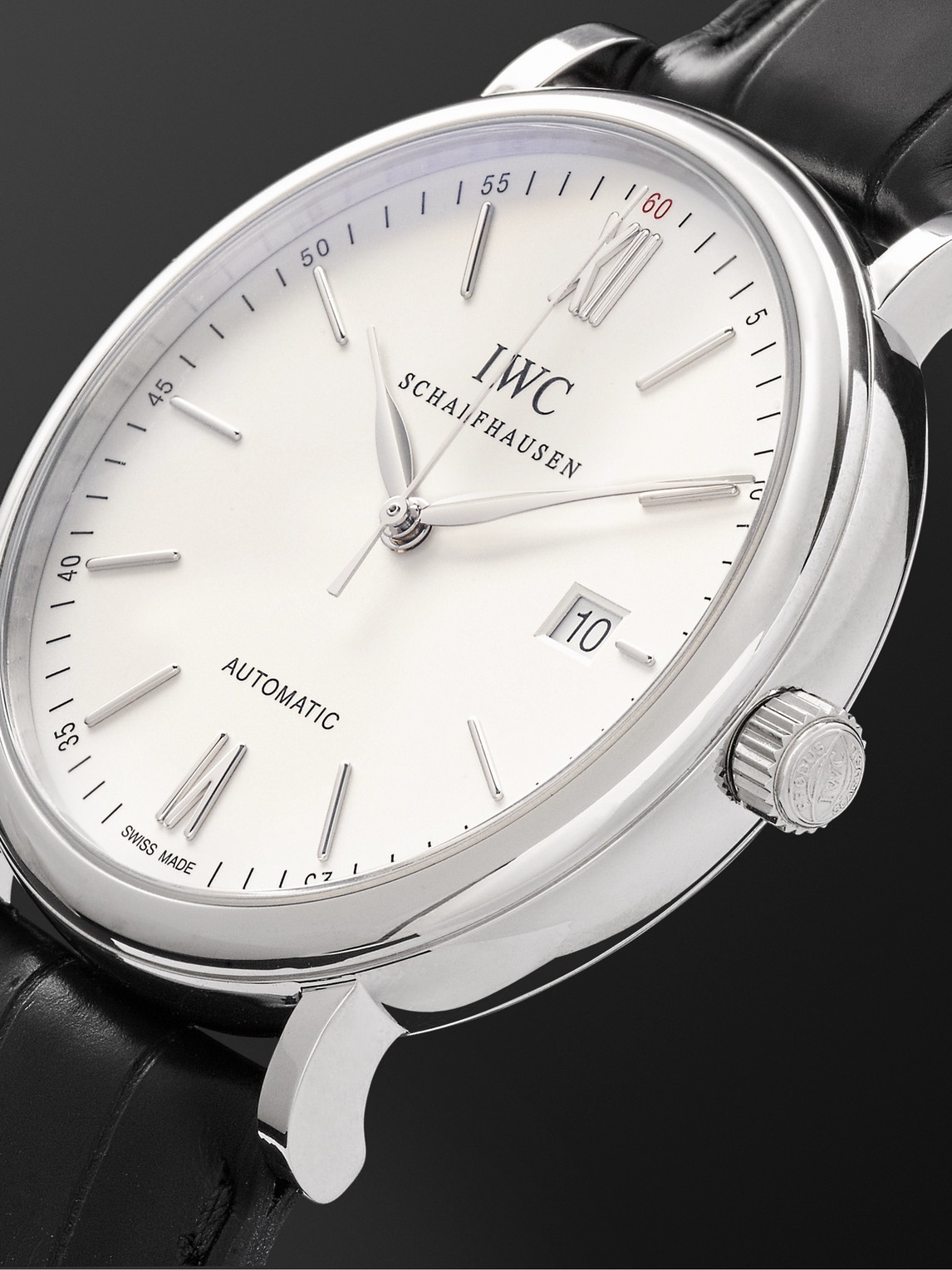  Iwc Schaffhausen - Portofino Automatic 40mm Stainless Steel And Alligator Watch, Ref. No. Iw356501 - Men - White 