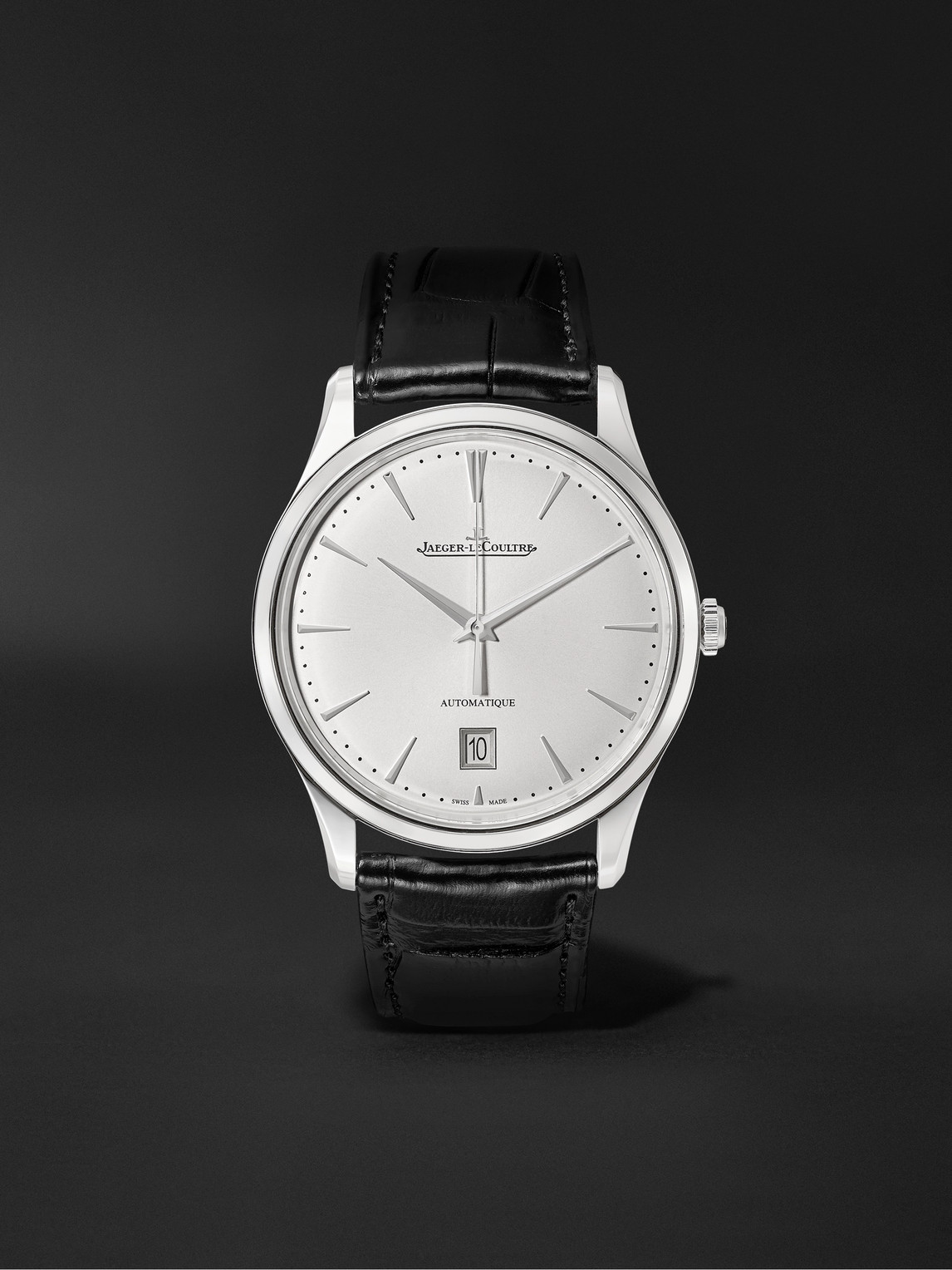 Jaeger-LeCoultre – Master Ultra Thin Date Automatic 39mm Stainless Steel and Alligator Watch, Ref. No. 1238420