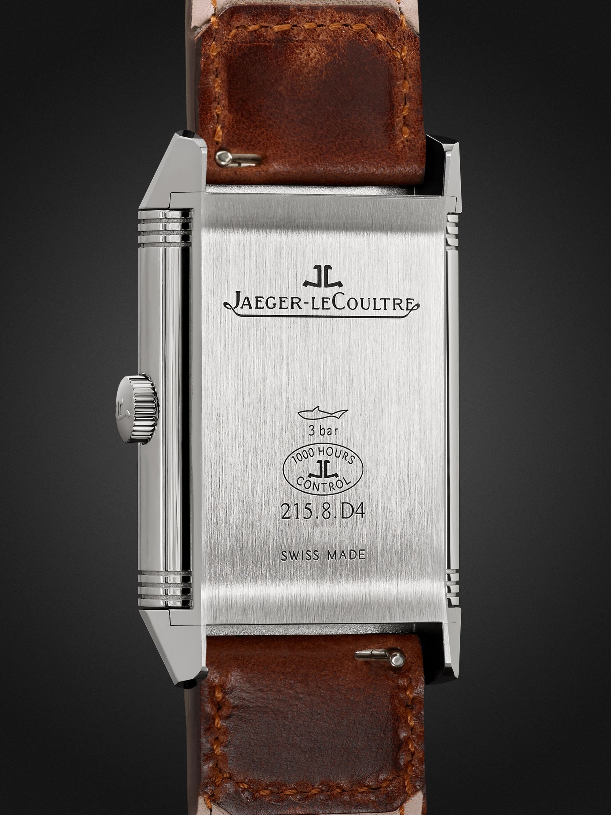 JAEGER-LECOULTRE Reverso Classic Large 27mm Stainless Steel and Leather Watch